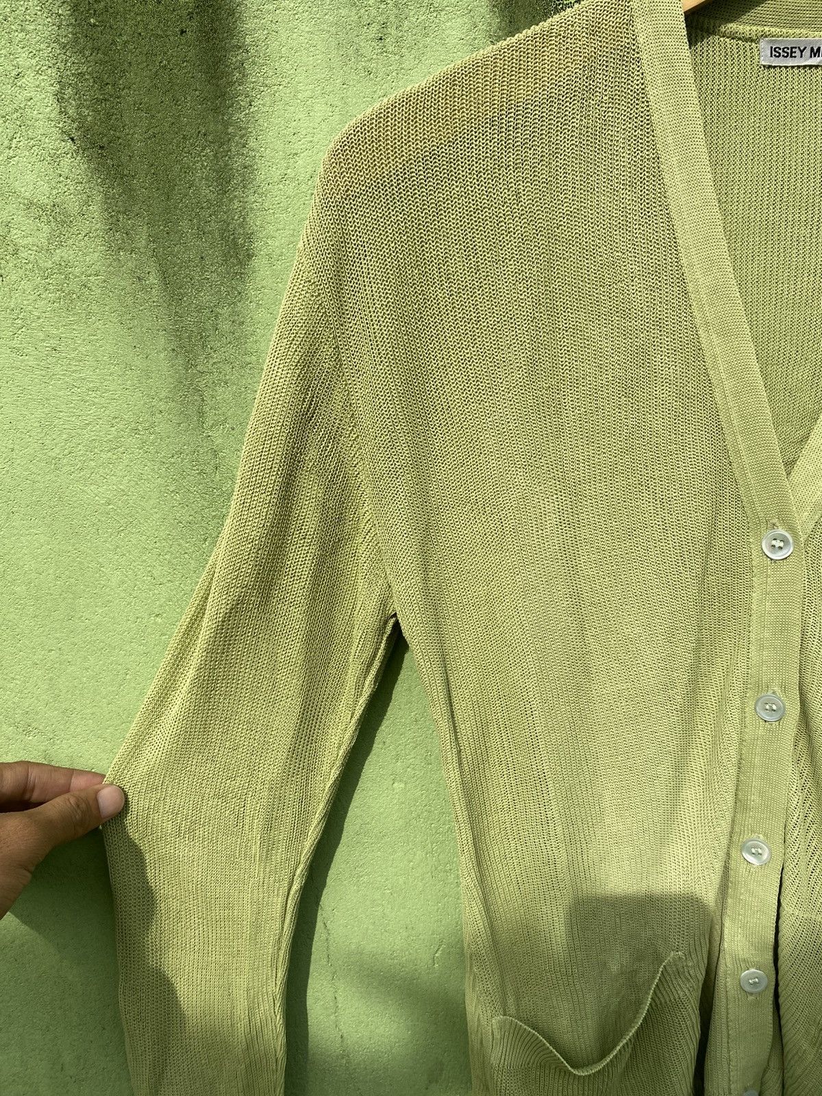 Issey Miyake Issey Miyake Olive Green Lightweight Cardigan Japanese Style Size M / US 6-8 / IT 42-44 - 3 Thumbnail