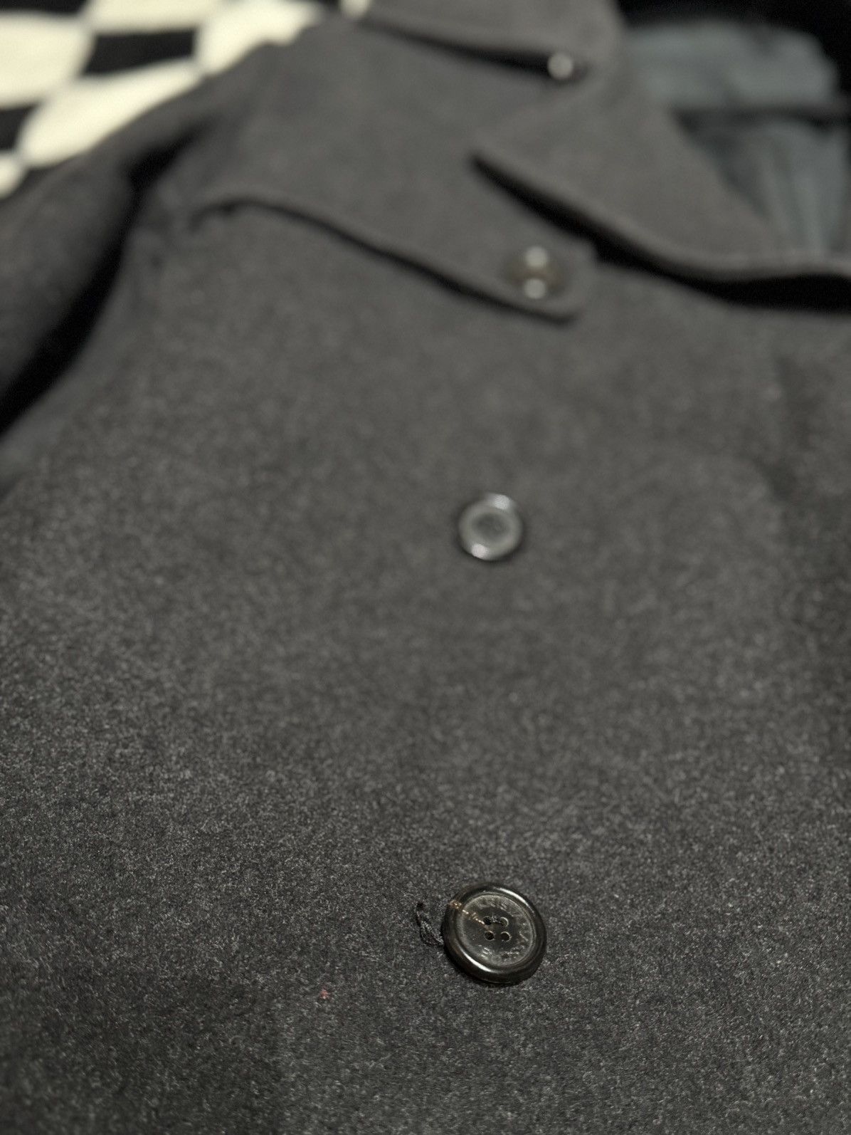 Kris Van Assche HEAVY PEACOAT CHARCOAL GRAY JACKET COAT Size US M / EU 48-50 / 2 - 11 Thumbnail
