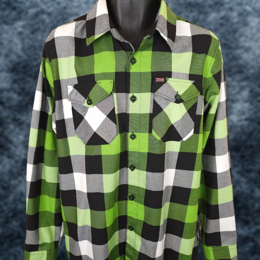 Vintage Dixxon Flannel Shirt Mens M Green Dragula Munsters Plaid Shirt Mens Medium Green Dixxon Flannel Casual Shirt Mens Size US M / EU 48-50 / 2 - 1 Thumbnail