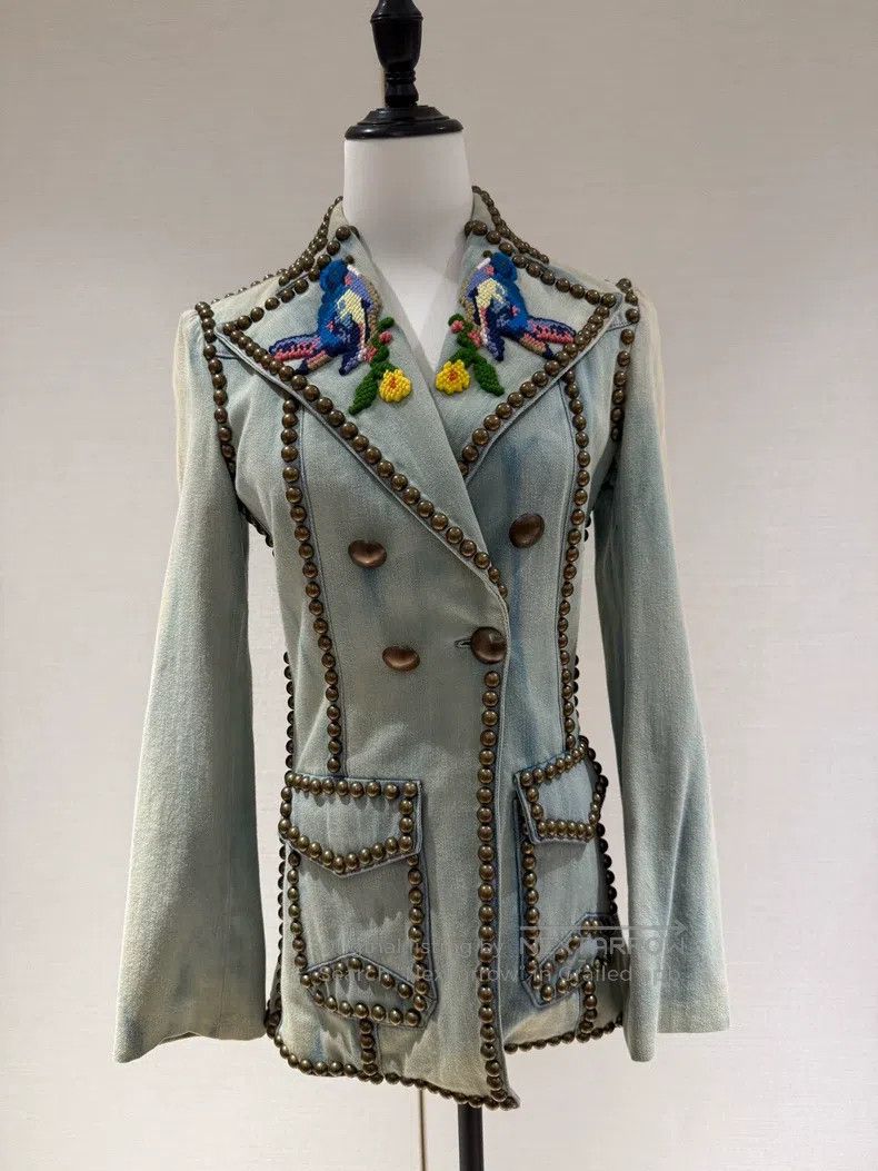 Gucci Gucci Heavy industry show denim jacket Size XS / US 0-2 / IT 36-38 - 1 Thumbnail