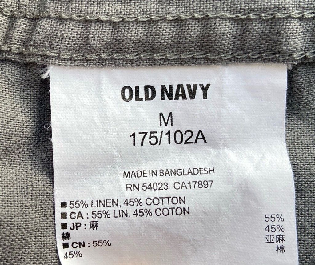 Old Navy Old Navy Men Grey Shirt Long Sleeve Button-Up Size Medium Size US M / EU 48-50 / 2 - 7 Thumbnail