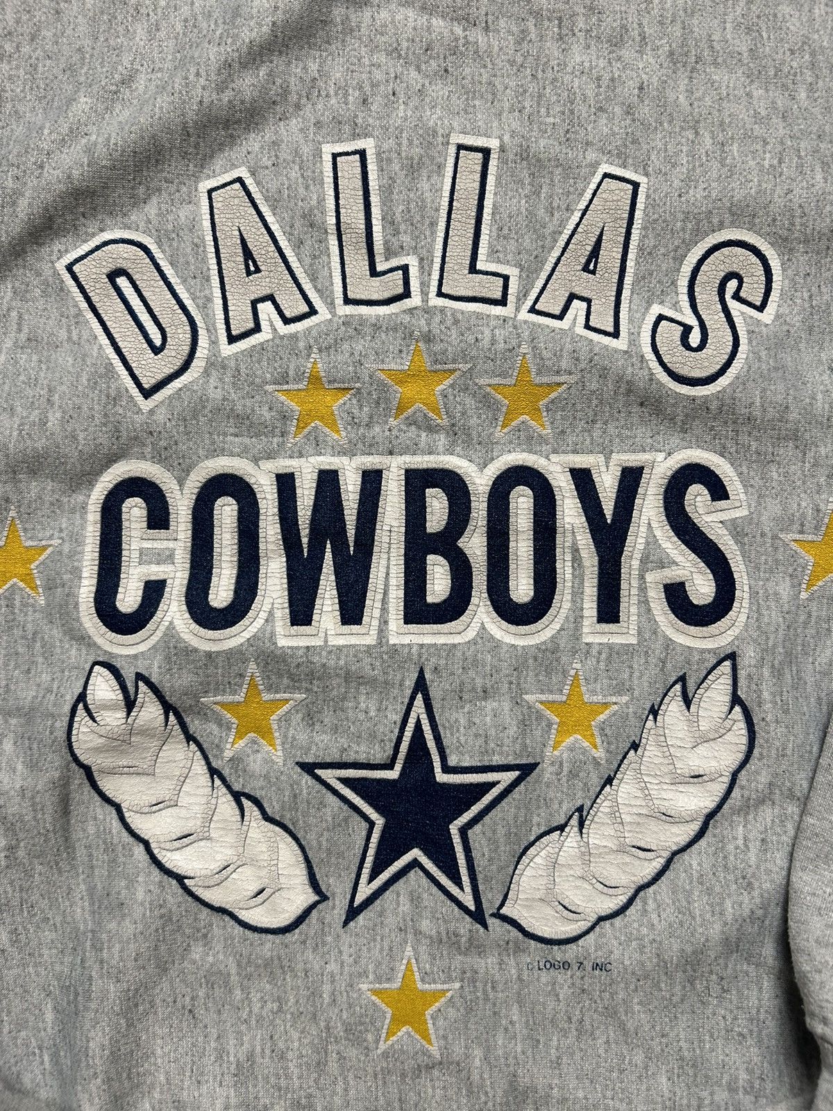 Logo 7 × Vintage Vintage 90s Logo 7 University Dallas Cowboys Sweatshirt Y2K Size M / US 6-8 / IT 42-44 - 7 Thumbnail