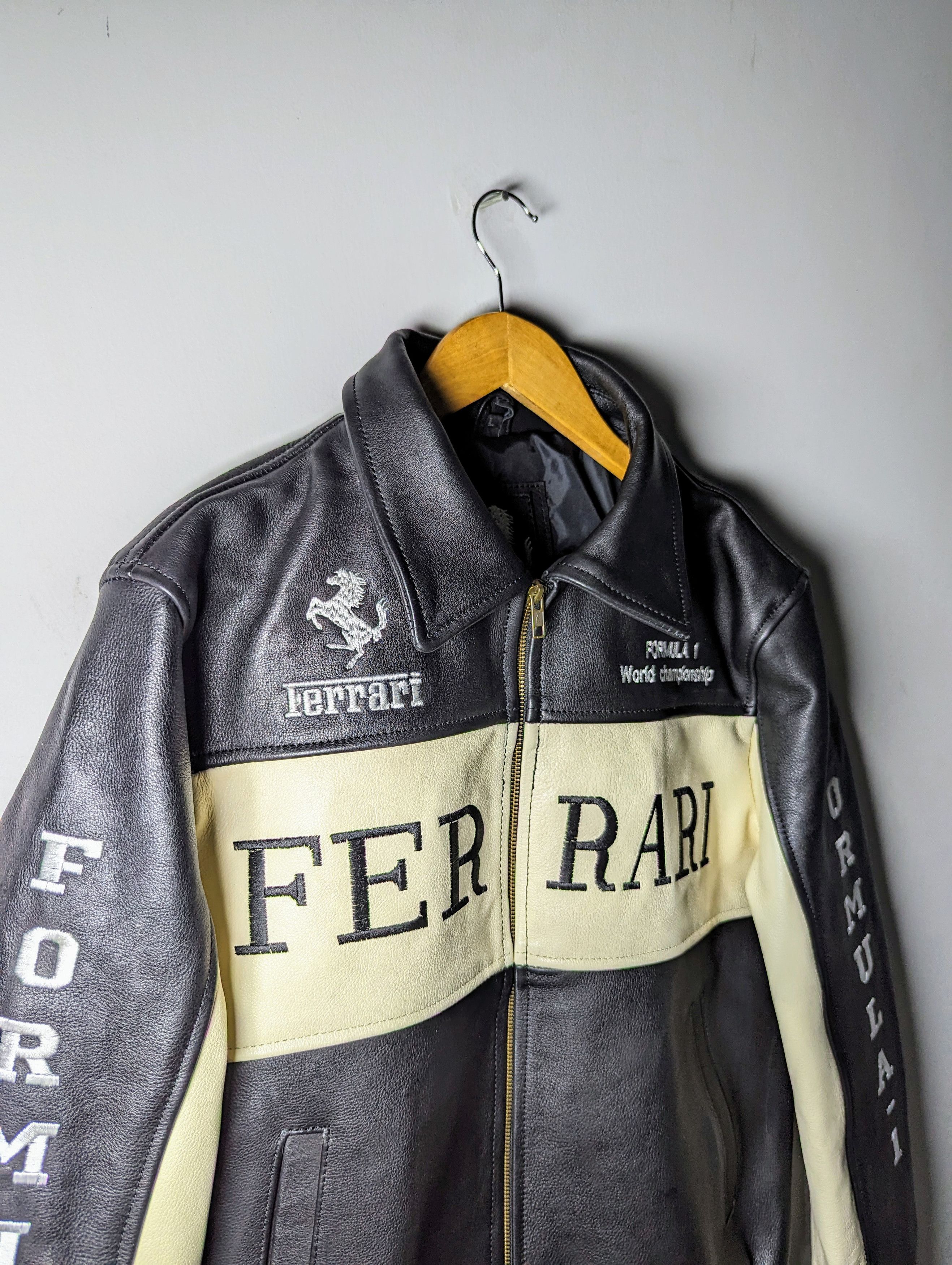 Ferrari 🔥 FERRARI 🔥 RACING LEATHER JACKET BOMBER FIT Size US L / EU 52-54 / 3 - 7 Thumbnail