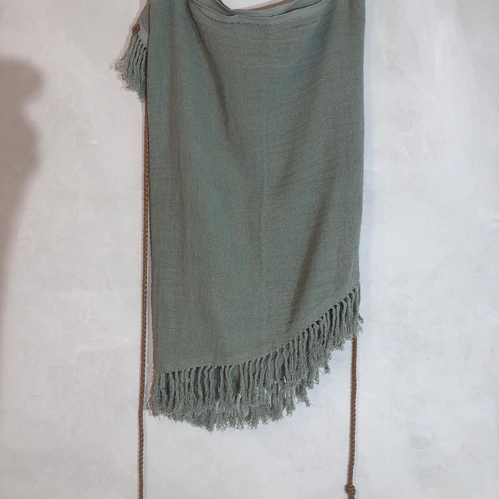 Other DesignerCaravana: Blue knit wrap skirt attached leather rope Size 27" / US 4 / IT 40 - 6 Thumbnail