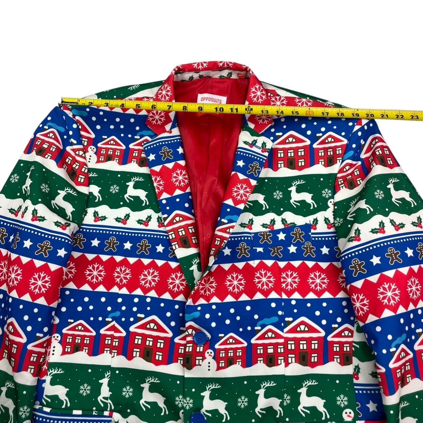 Other OppoSuits Men's Ugly Christmas 2-Button Blazer Red/Blue/Gree Size 46R - 9 Thumbnail