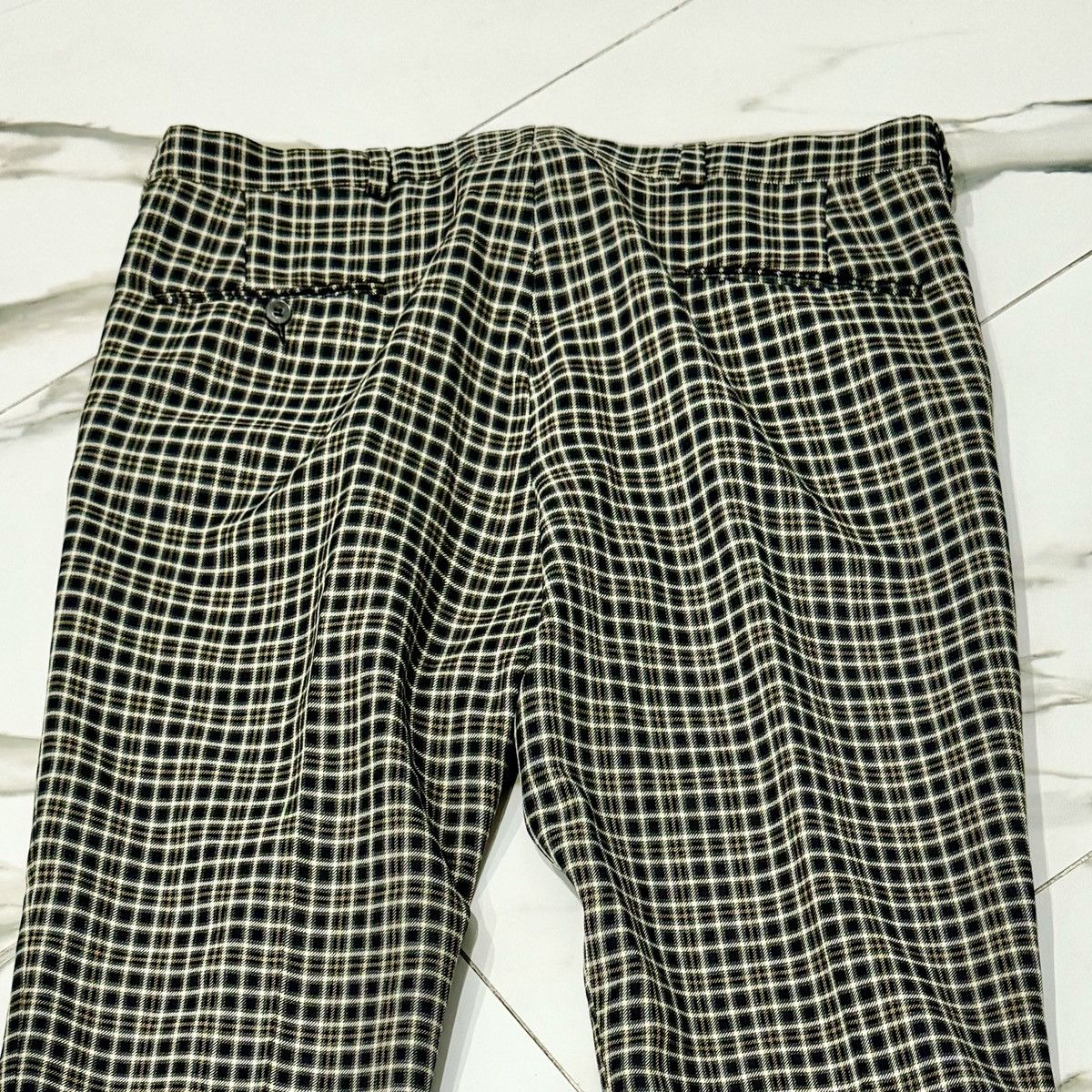 Vintage SICK TRUE VINTAGE 70s NAVY AND GOLD PLAID PANTS! Size US 36 / EU 52 - 7 Thumbnail