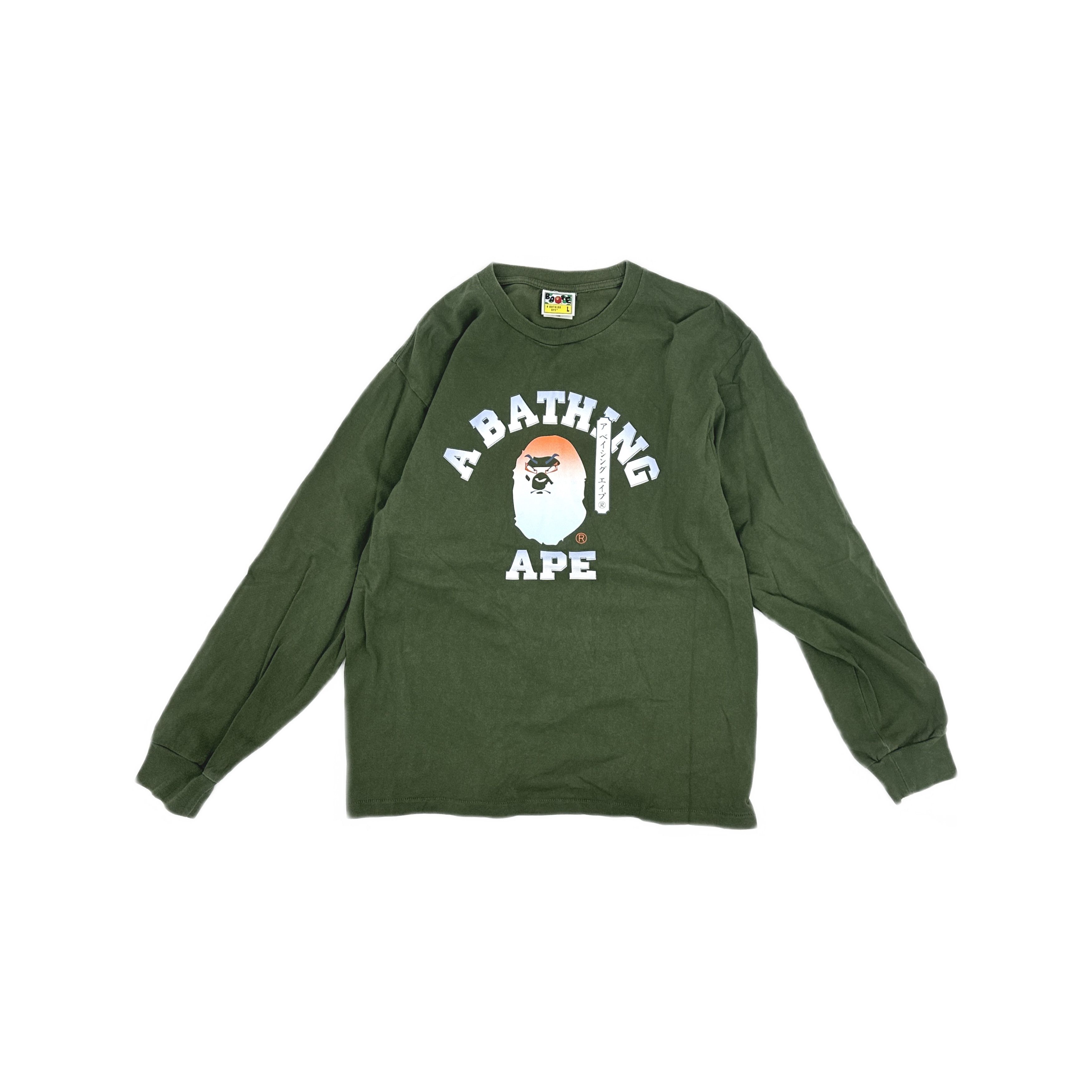 Bape A Bathing Ape Ape Head Graphic Long Sleeve T-Shirt L Size US L / EU 52-54 / 3 - 1 Thumbnail