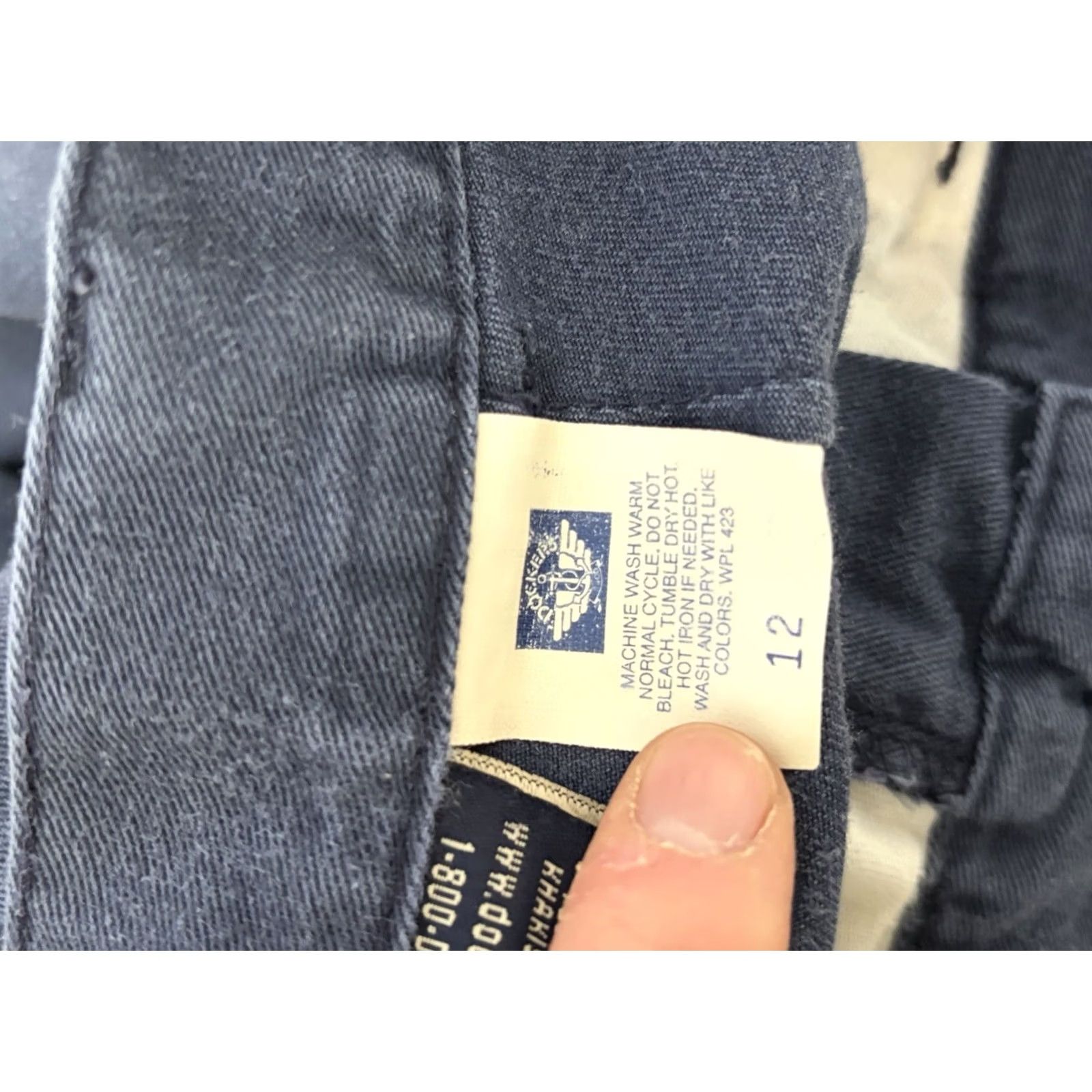 Dockers VINTAGE Dockers Shorts Womens Blue Chino Pleated Size 12 Casual Stretch Button Twill Cotton Blend Spandex Regular Summer Women Size 34" / US 12 / IT 48 - 8 Thumbnail