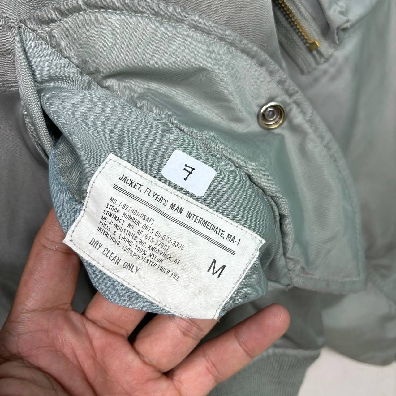 Alpha Industries VTG MA-1 Flight Jacket USAF Sage Green Orange Lining Size M Size US M / EU 48-50 / 2 - 12 Thumbnail
