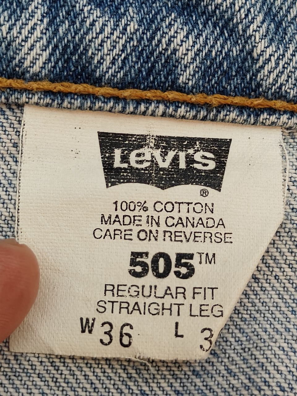 Levi's Vintage Clothing Vintage Levi's 505, Made in Canada Size US 36 / EU 52 - 8 Thumbnail