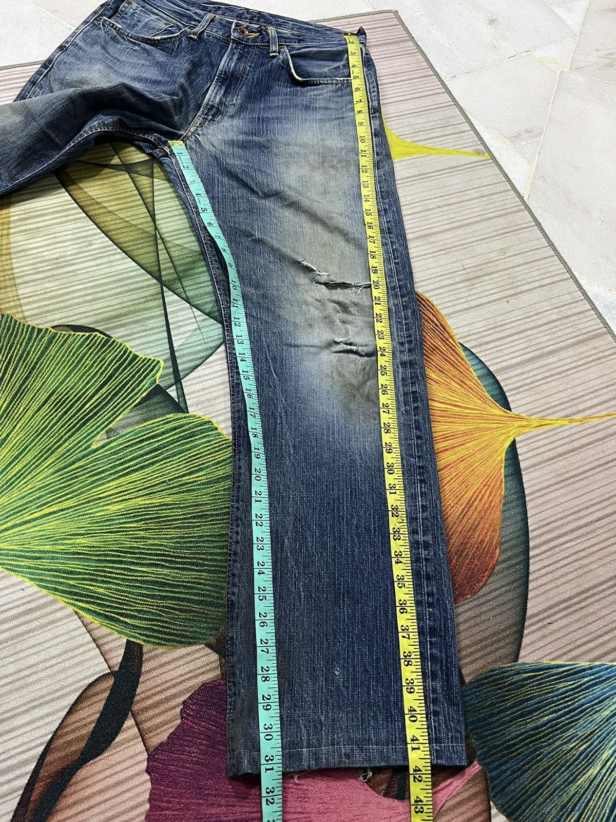 Edwin × If Six Was Nine VINTAGE EDWIN 505z SELVEDGE DISTRESSED BAGGY JEANS Size US 31 - 16 Thumbnail