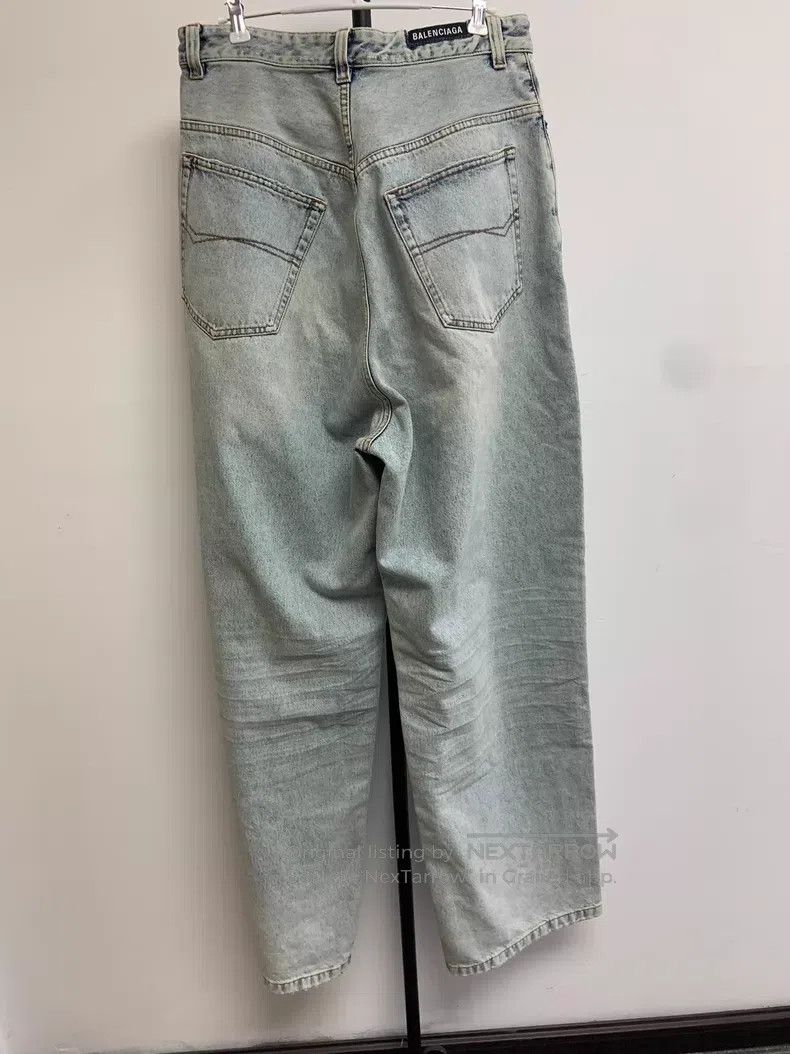 Balenciaga Balenciaga size S Mid-rise extra-large denim long pants Size US 27 - 2 Thumbnail