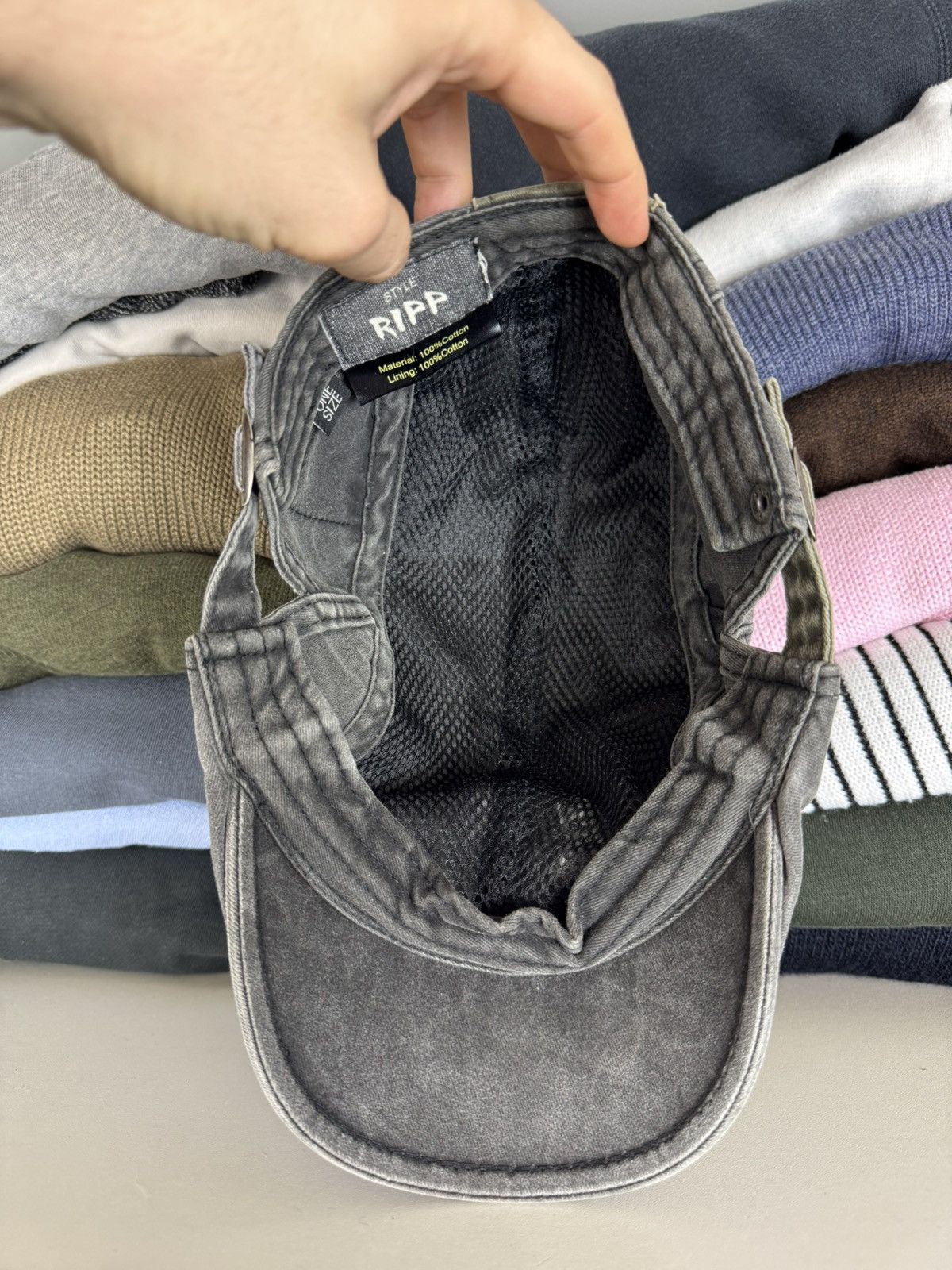 Other Men’s Gray Style Ripp Distressed Flat Cap Size ONE SIZE - 13 Thumbnail