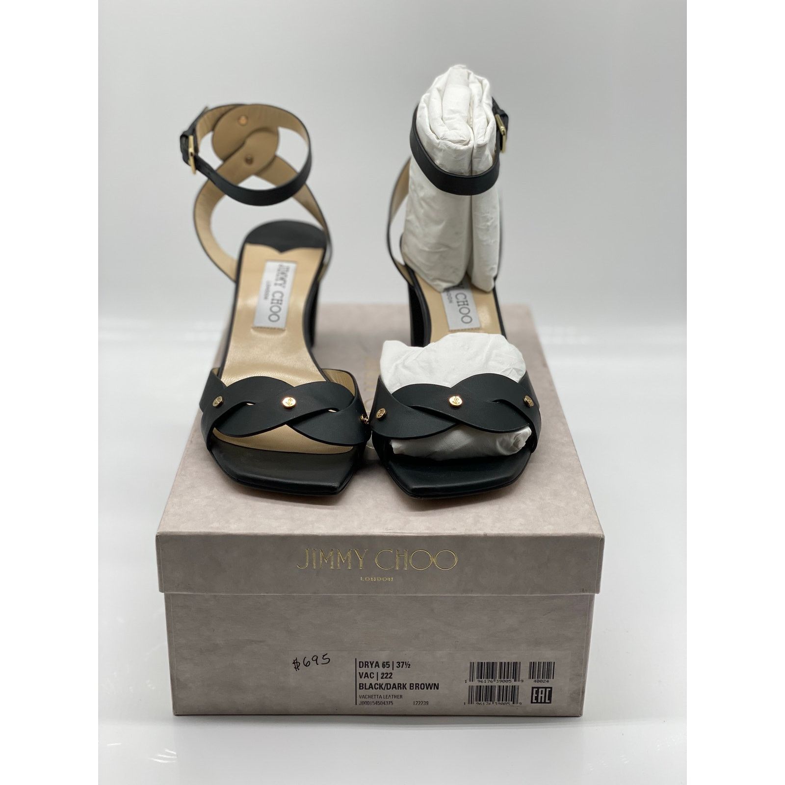 Jimmy Choo Jimmy Choo Drya 65 Leather Sandals sz. 38.5 EU Size US 8.5 / IT 38.5 - 9 Thumbnail