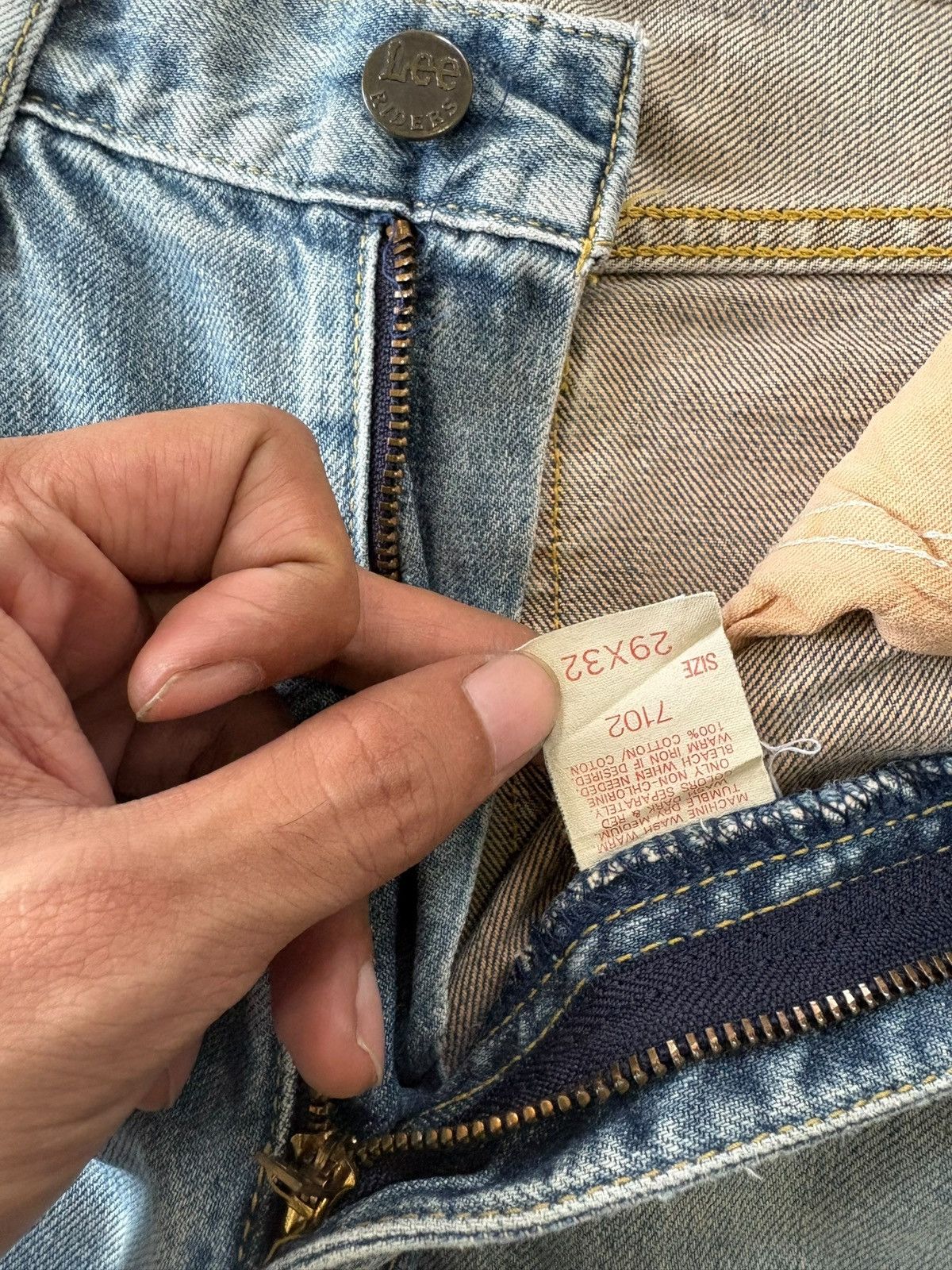 Lee Vintage 90s Lee Riders Faded Distressed Flare Jeans Size 29" - 9 Thumbnail