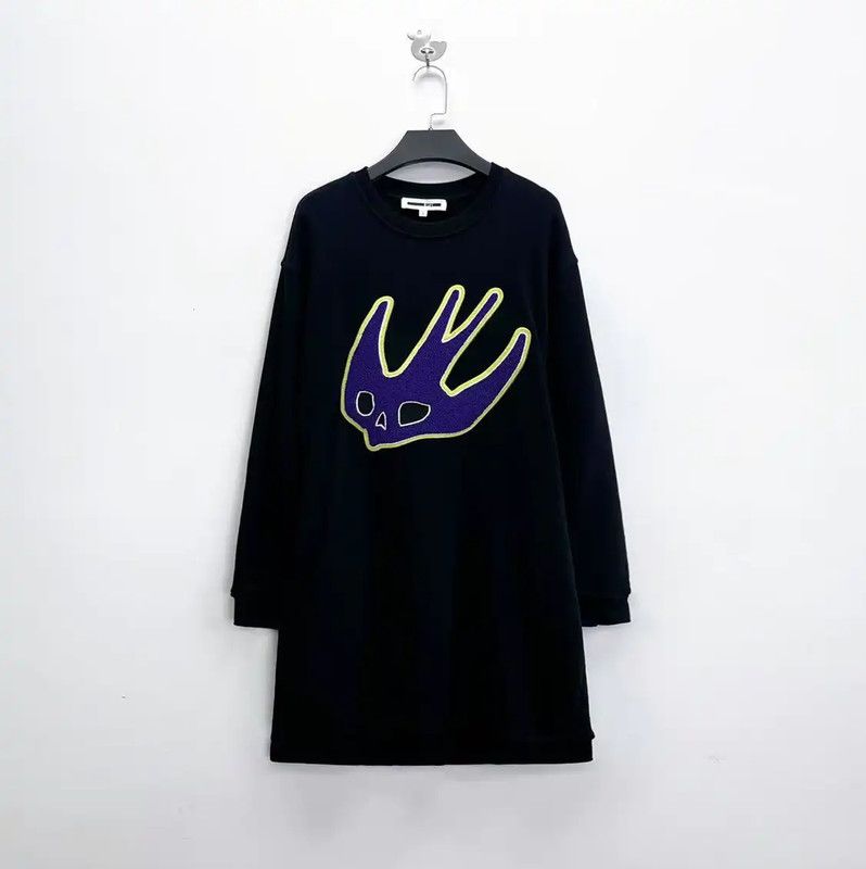 Alexander McQueen Alexander McQueen Black Cotton Long Sleeve Dress 0089 Size S / US 4 / IT 40 - 1 Thumbnail