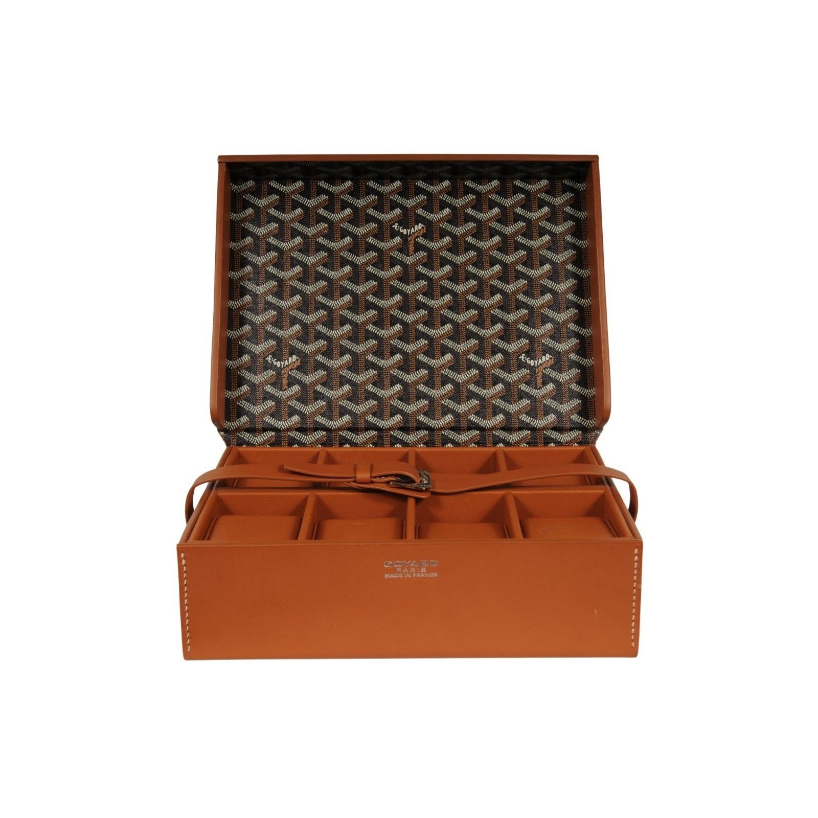 Goyard Montre De Voyage Eight Watch Box Black Tan Travel Trunk Size ONE SIZE - 22 Thumbnail