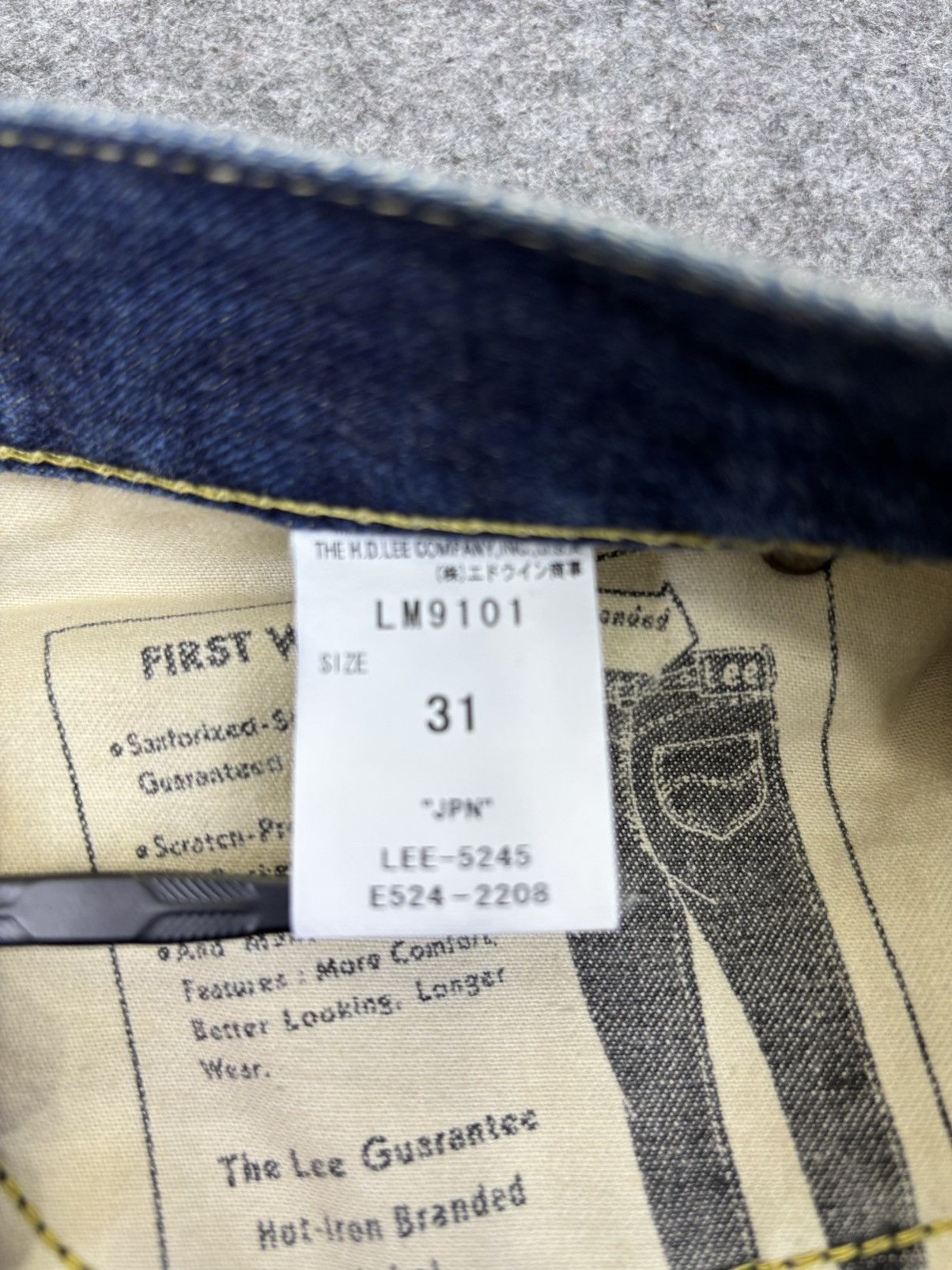 Lee Lee 101 Crazy Fades Yellow Selvedge Denim F788 Size US 35 - 13 Thumbnail
