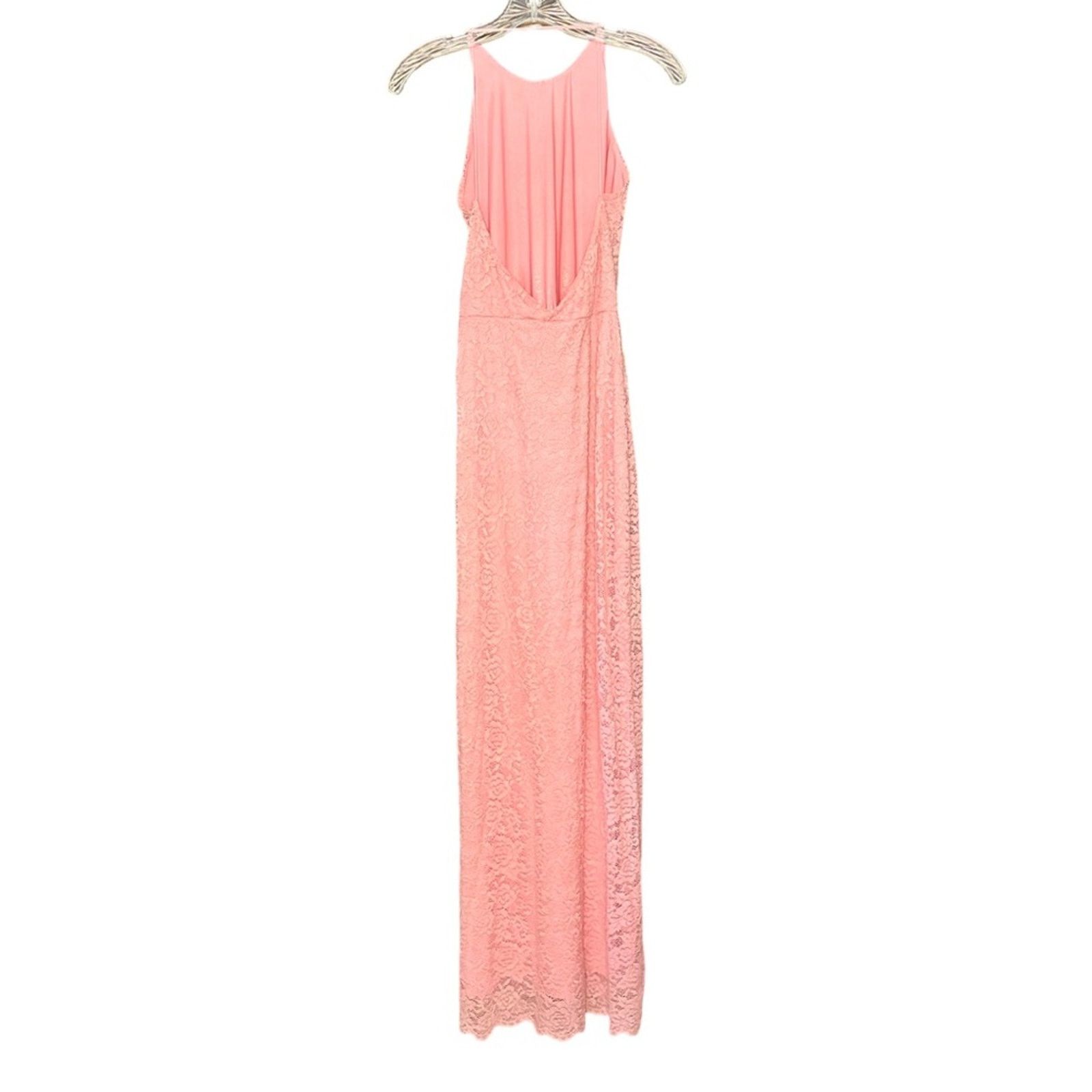 Other NWT Love X Design Classic Pink Vesta Stretch Lace Maxi Dress Size M / US 6-8 / IT 42-44 - 4 Thumbnail