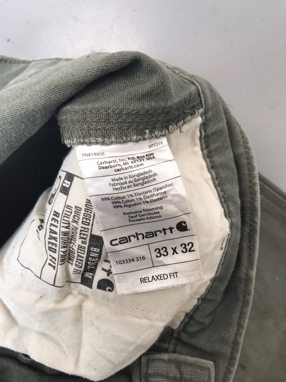 Carhartt × Vintage Vintage Carhartt b136 mos double knee denim Size US 33 - 9 Thumbnail