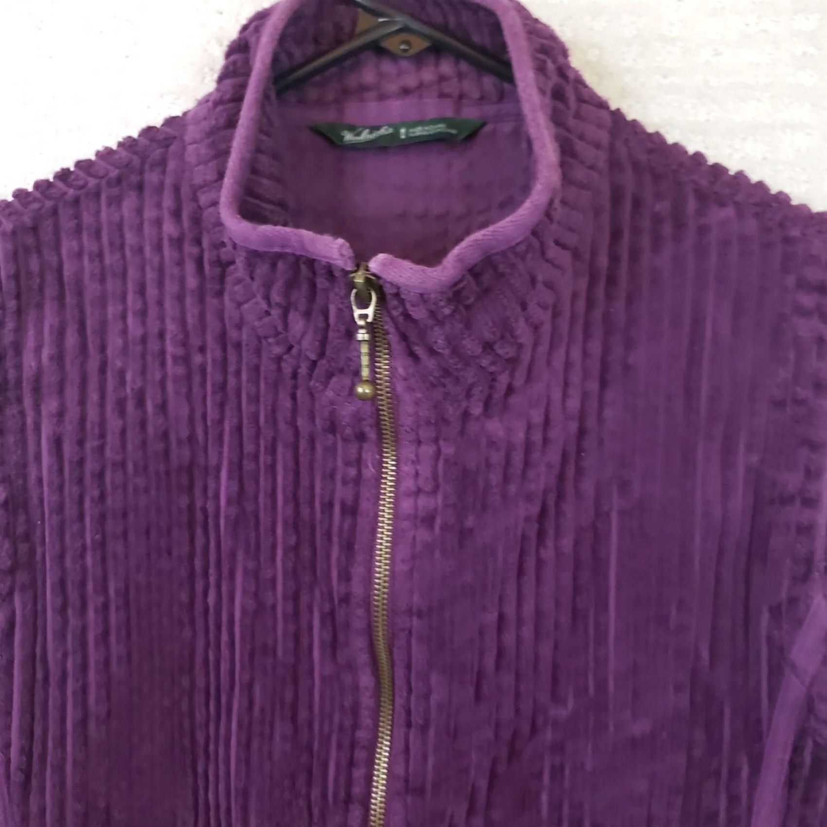 Vintage Woolrich Vest M Purple Full Zip 100% Cotton Machine Washable Womens Size M / US 6-8 / IT 42-44 - 3 Thumbnail
