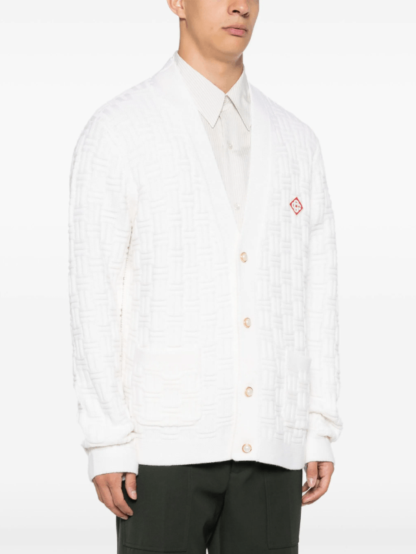 Casablanca BNWT AW24 CASABLANCA MERINO WOOL COLUMN STITCH CARDIGAN L Size US L / EU 52-54 / 3 - 1 Thumbnail