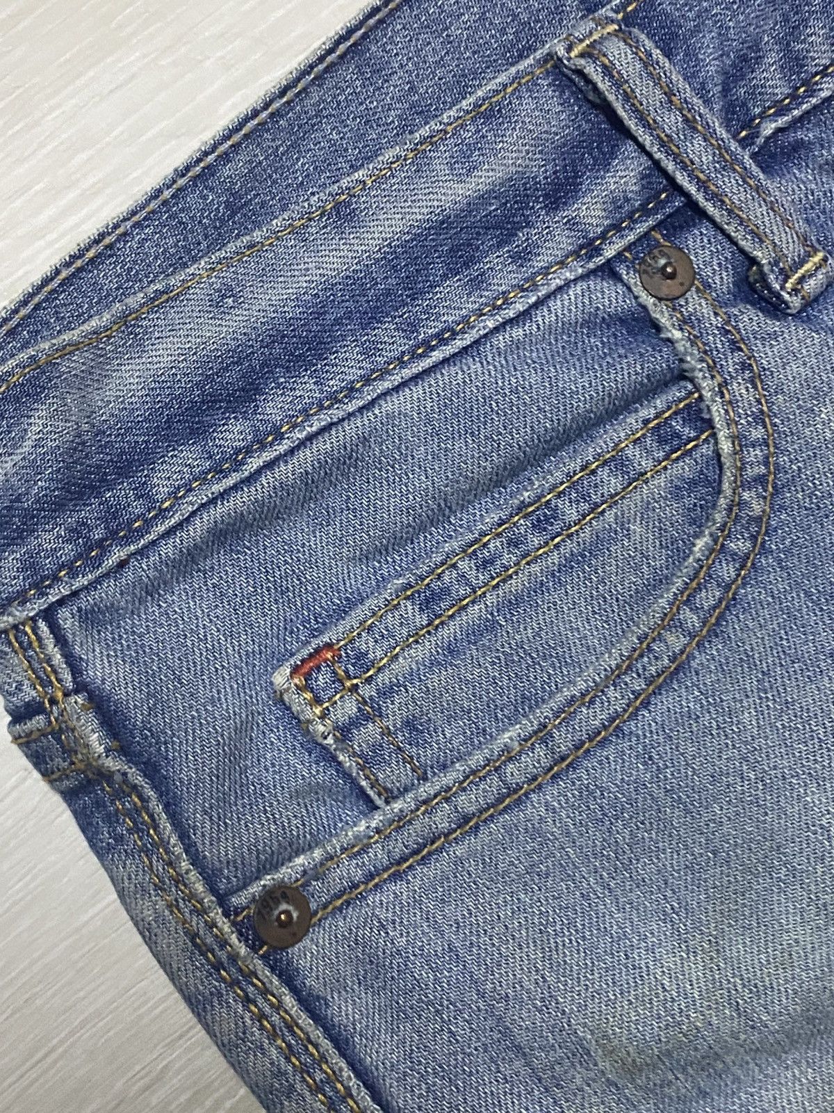 Dapper Dan × Gap Vintage Gap Denim Tears Distressed Fade Bootcut Flare Jeans Size US 34 / EU 50 - 8 Thumbnail