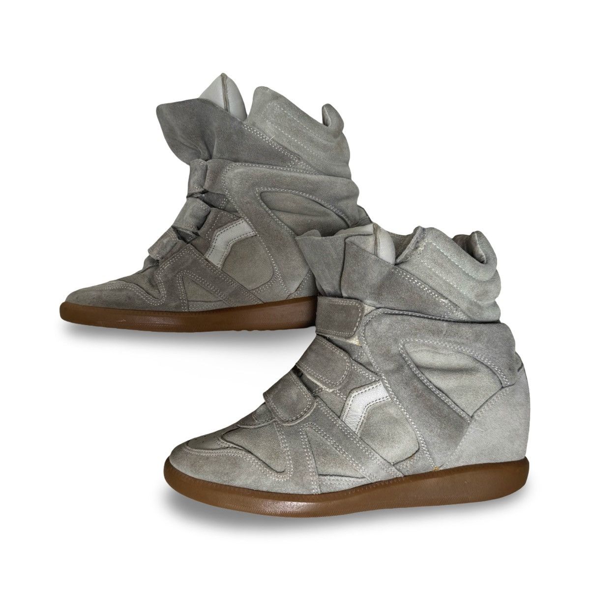 Isabel Marant isabel marant bekett beige suede wedge sneakers Size US 6 / IT 36 - 8 Thumbnail
