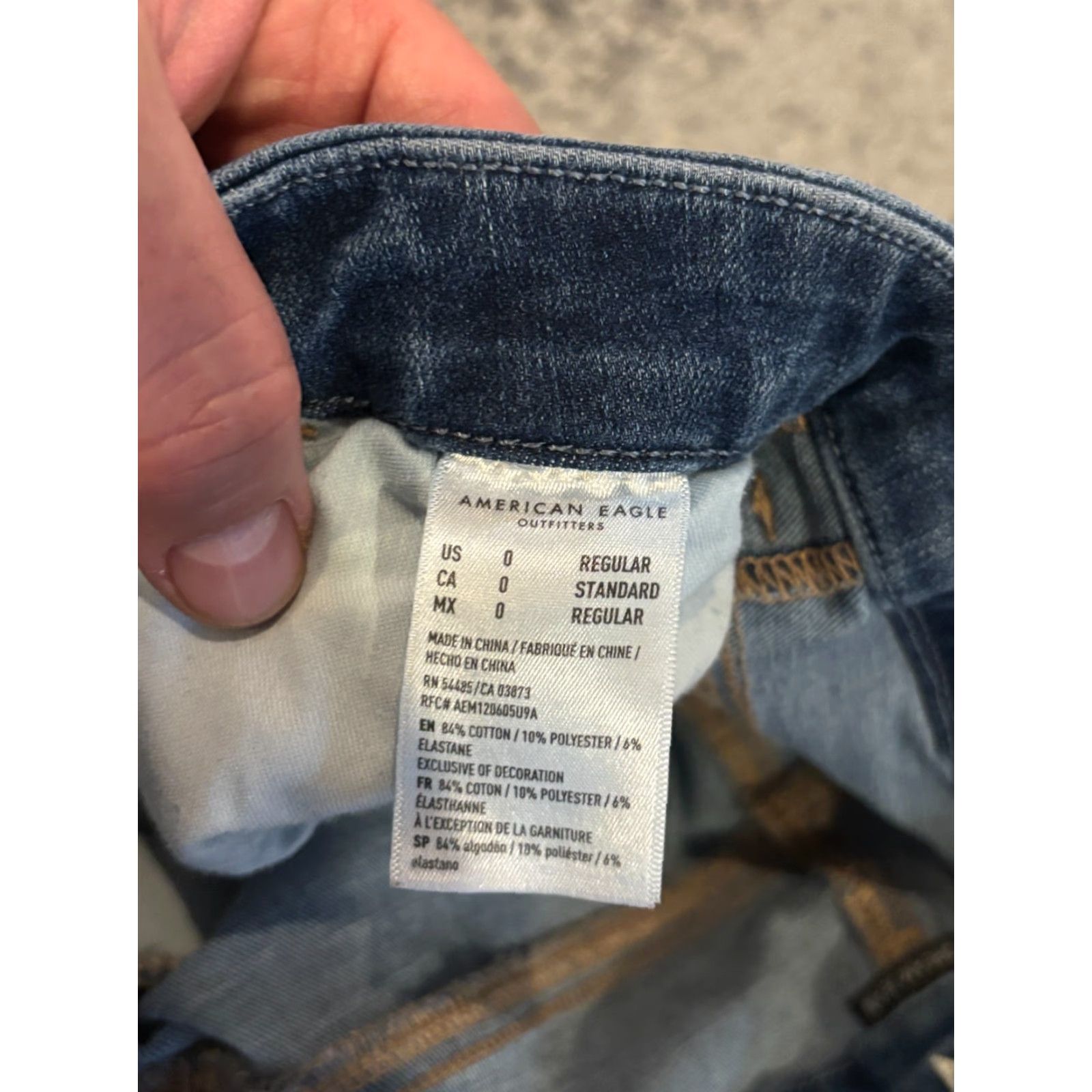 American Eagle Outfitters American Eagle Jeans Womens 0 Dark Blue Denim Super Hi-Rise Curvy Jegging Skinny Size 25" / US 0 / IT 36 - 4 Thumbnail