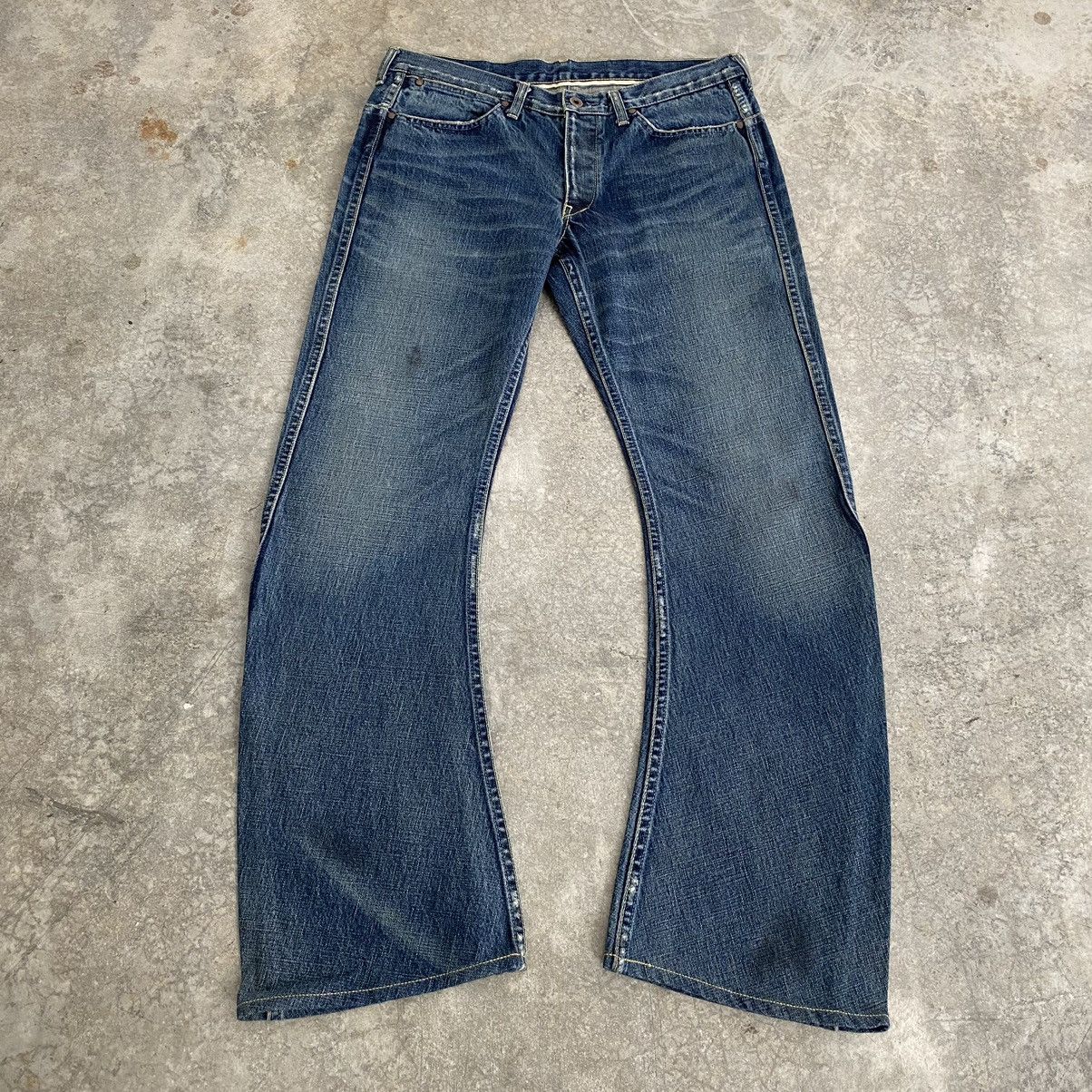 wjk 2000’s Jun Hashimoto WJK J Cut Curved Leg Flared Jeans Size US 32 / EU 48 - 2 Thumbnail