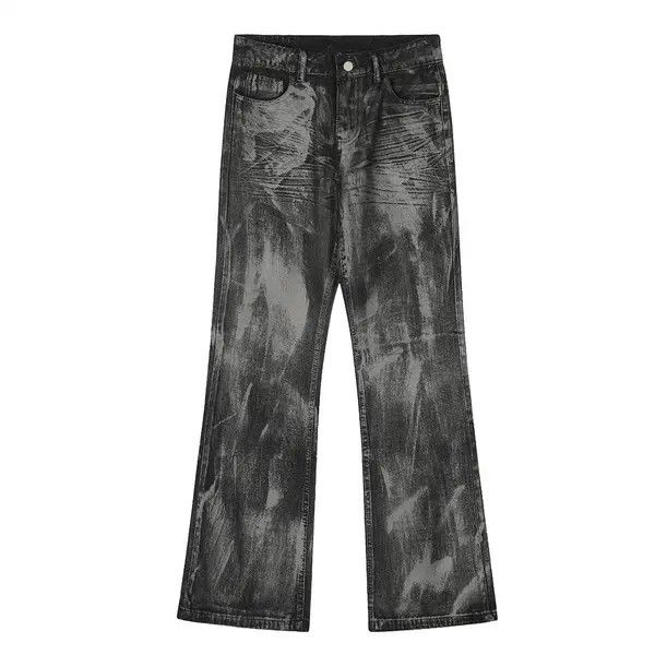 Jean Punk men's ink-splashed dirty loose straight jeans Size US 32 / EU 48 - 1 Thumbnail