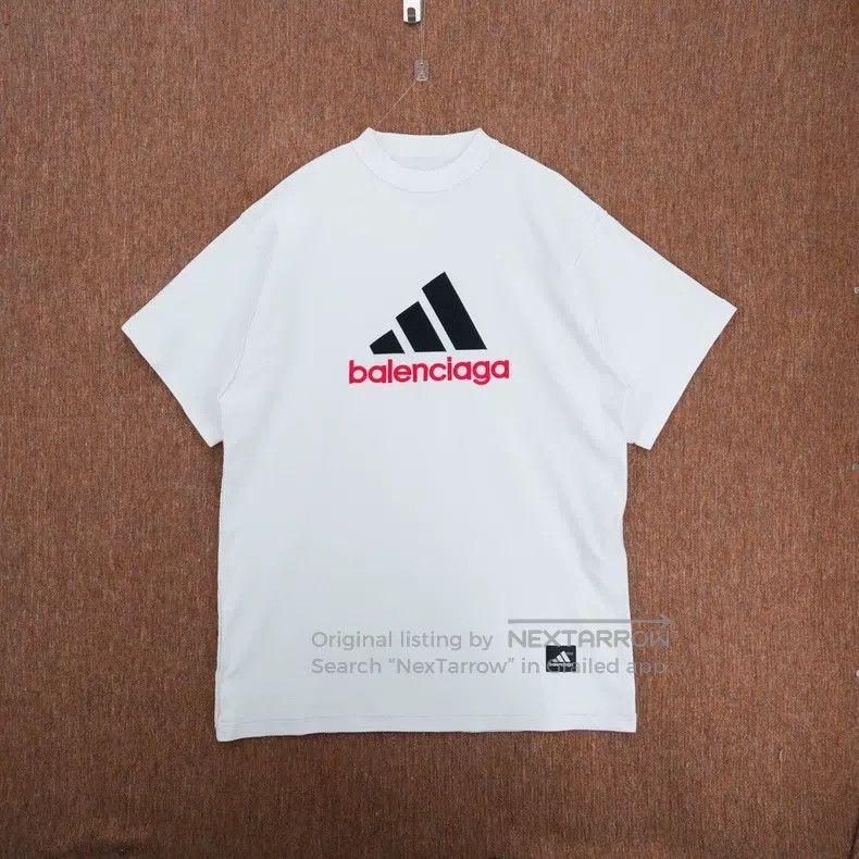 Balenciaga Balenciaga Adidas White Short Sleeve Size US S / EU 44-46 / 1 - 1 Thumbnail