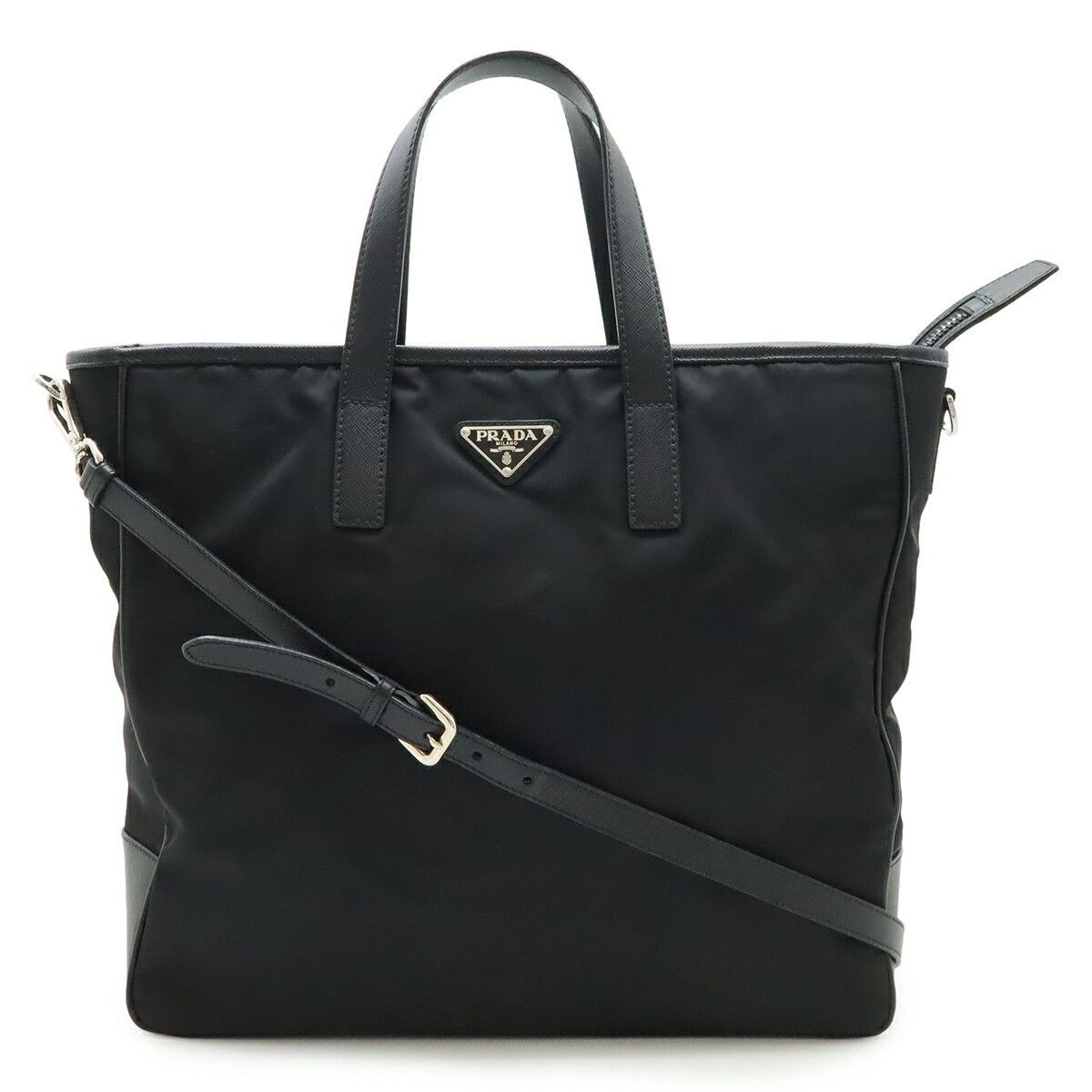 Prada Prada Triangle Logo Nylon Leather 2way Bag Others Tote Bag 2VG064 DUTY FREE for USA