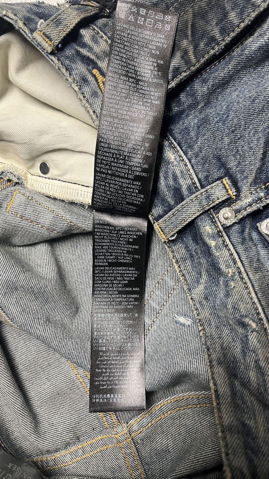 Balenciaga Balenciaga SS22 Oil Spill Mudwash Slim Fit Denims Size US 30 / EU 46 - 5 Thumbnail