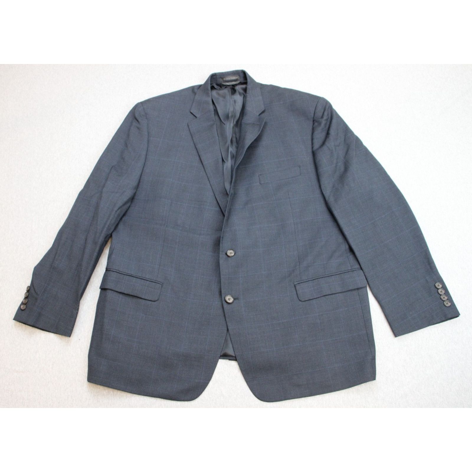 Lauren Ralph Lauren Lauren Ralph Lauren Blazer Men 50R Navy Blue Windowpane Wool Size 50R - 2 Thumbnail