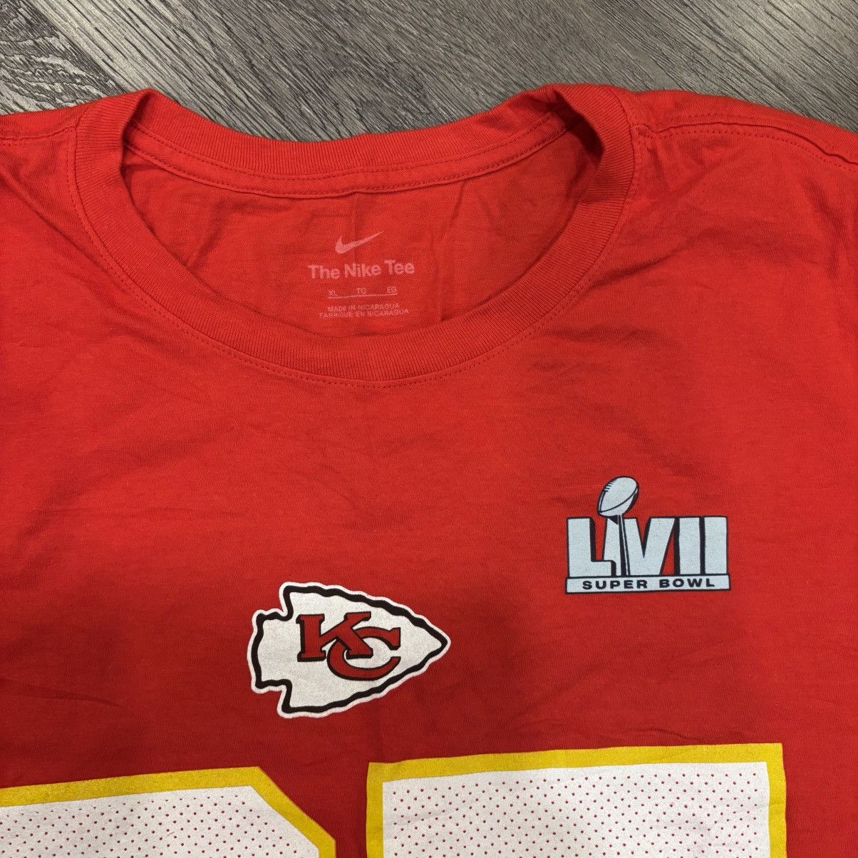 NFL Travis Kelce Chiefs Super Bowl 57 Nike Shirt, Men’s XL Size US XL / EU 56 / 4 - 2 Thumbnail