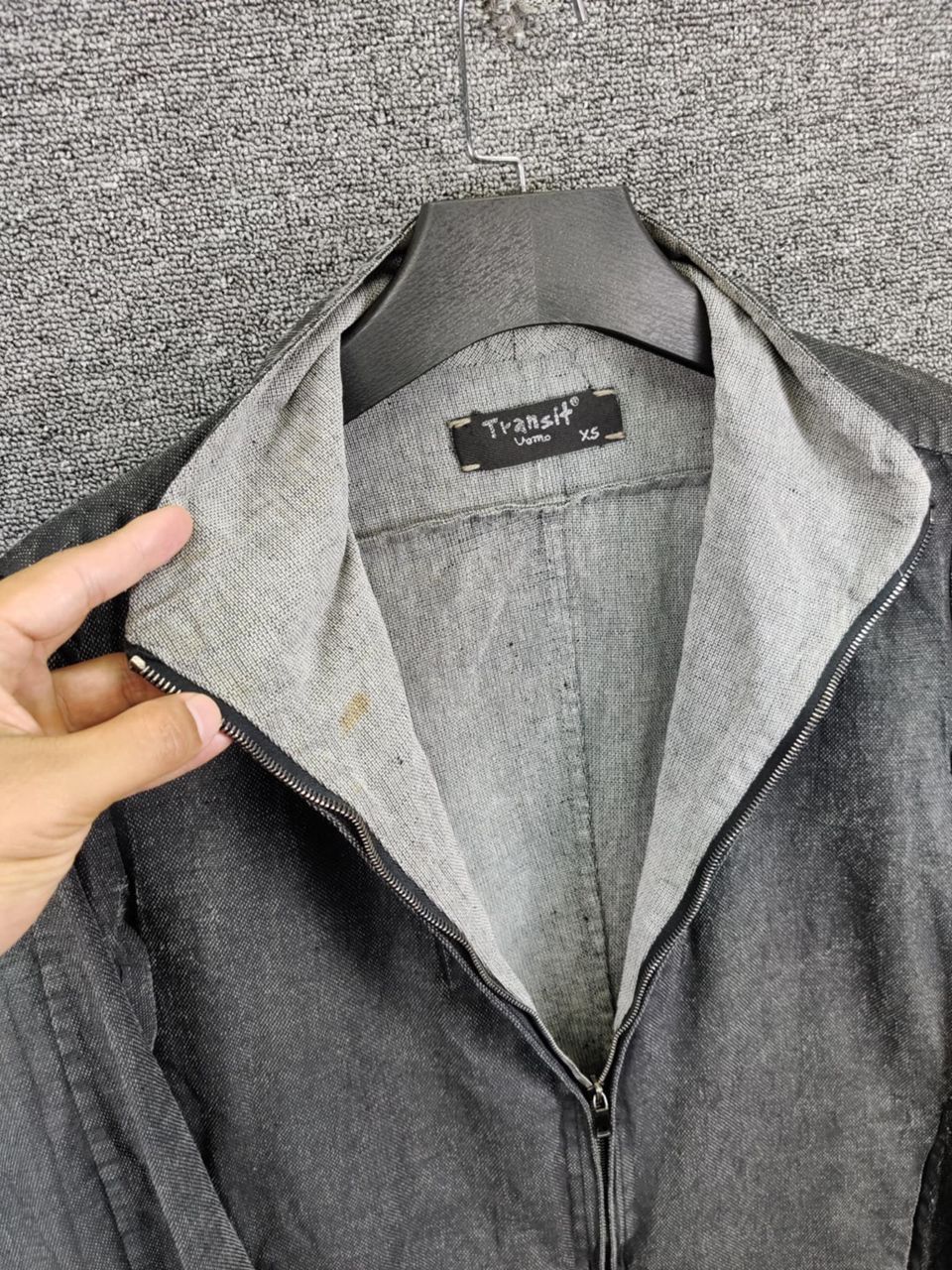 Transit Uomo Transit Uomo Denim Zipper Jacket Size US XS / EU 42 / 0 - 11 Thumbnail