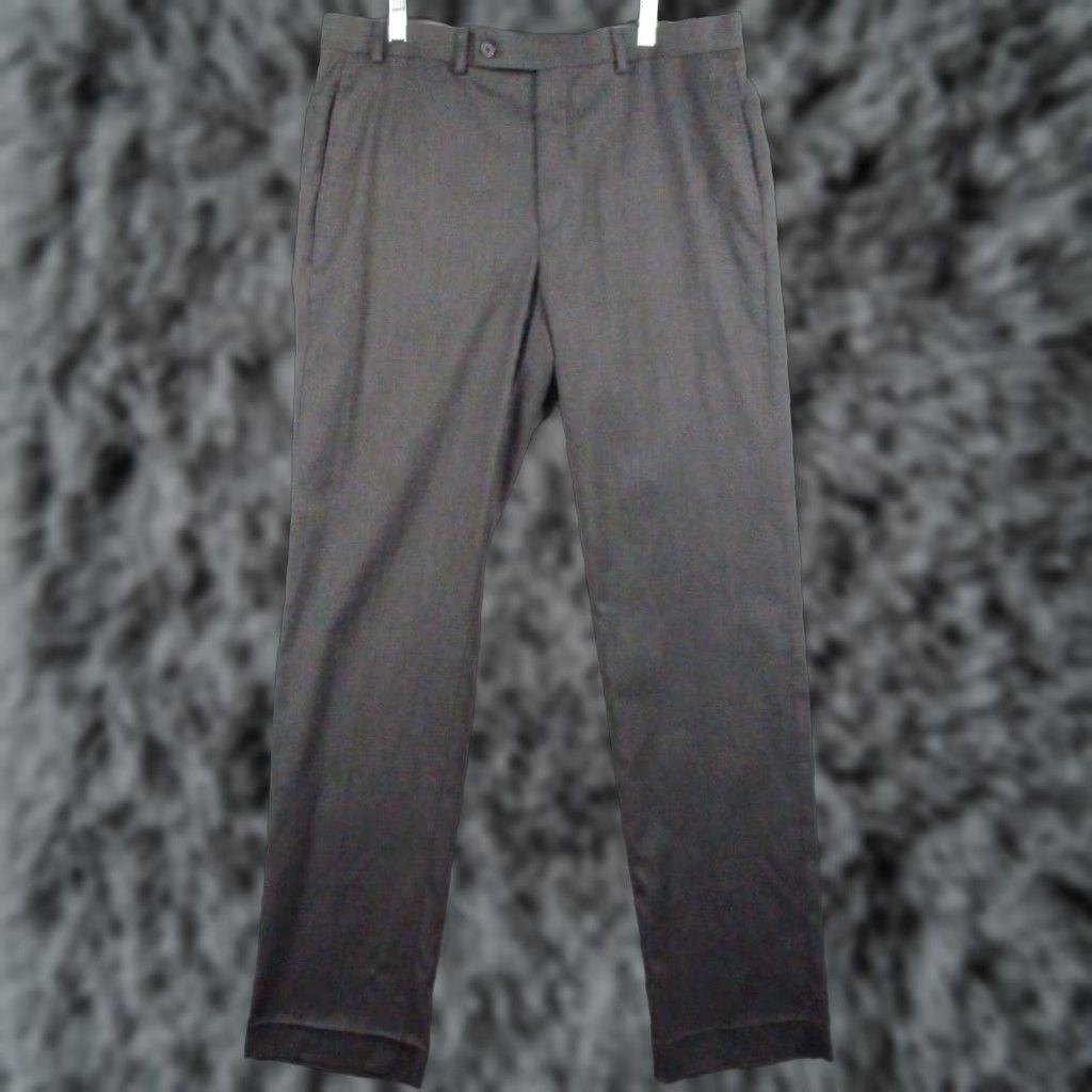 Ralph Lauren Lauren Ralph Lauren Pants Gray 34x32 Straight Flat Front Poly Blend Chino Slim Regular Mens Size US 34 / EU 50 - 1 Thumbnail