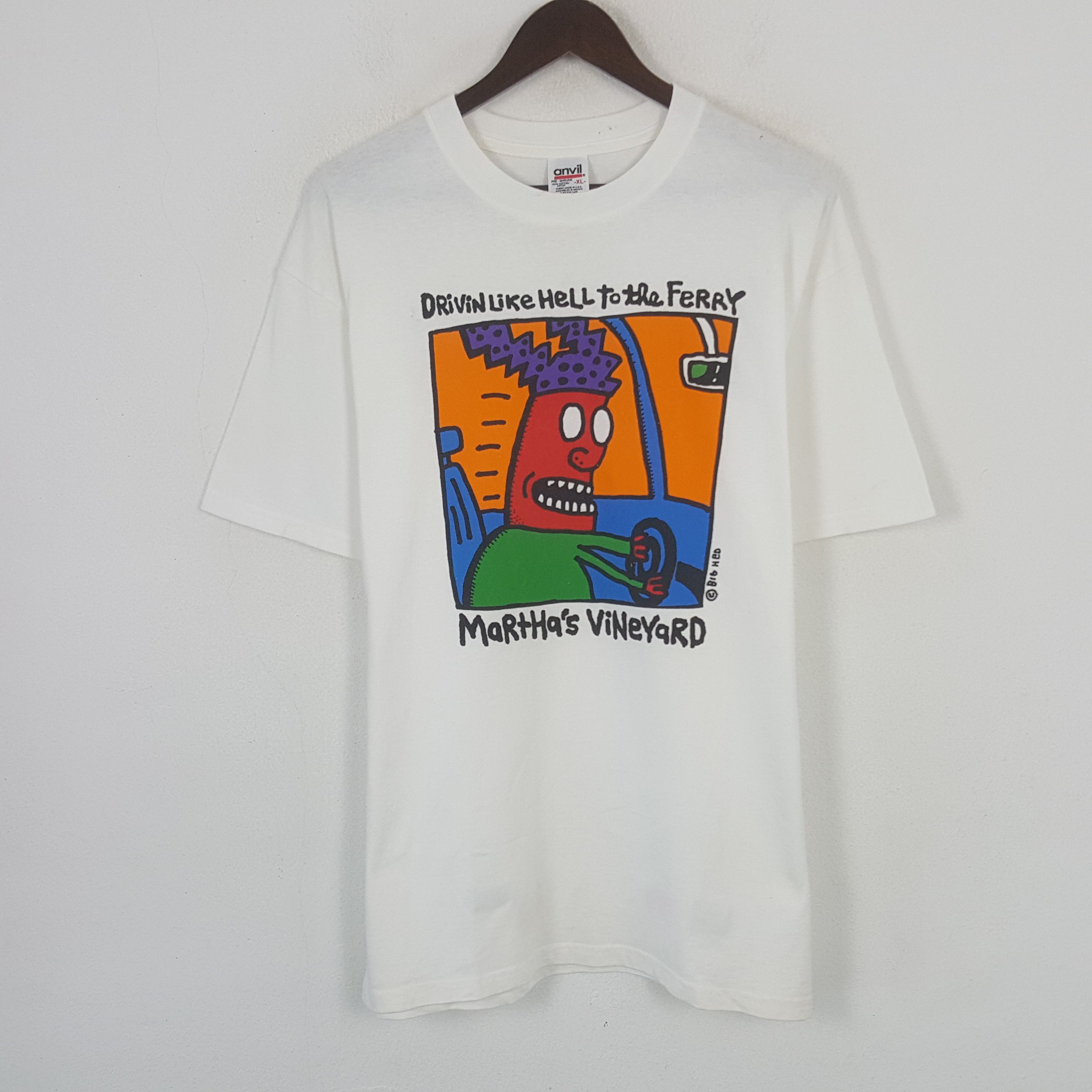 Designer Vintage 90’s Art Martha's Vineyard Tshirt Size US L / EU 52-54 / 3 - 1 Thumbnail