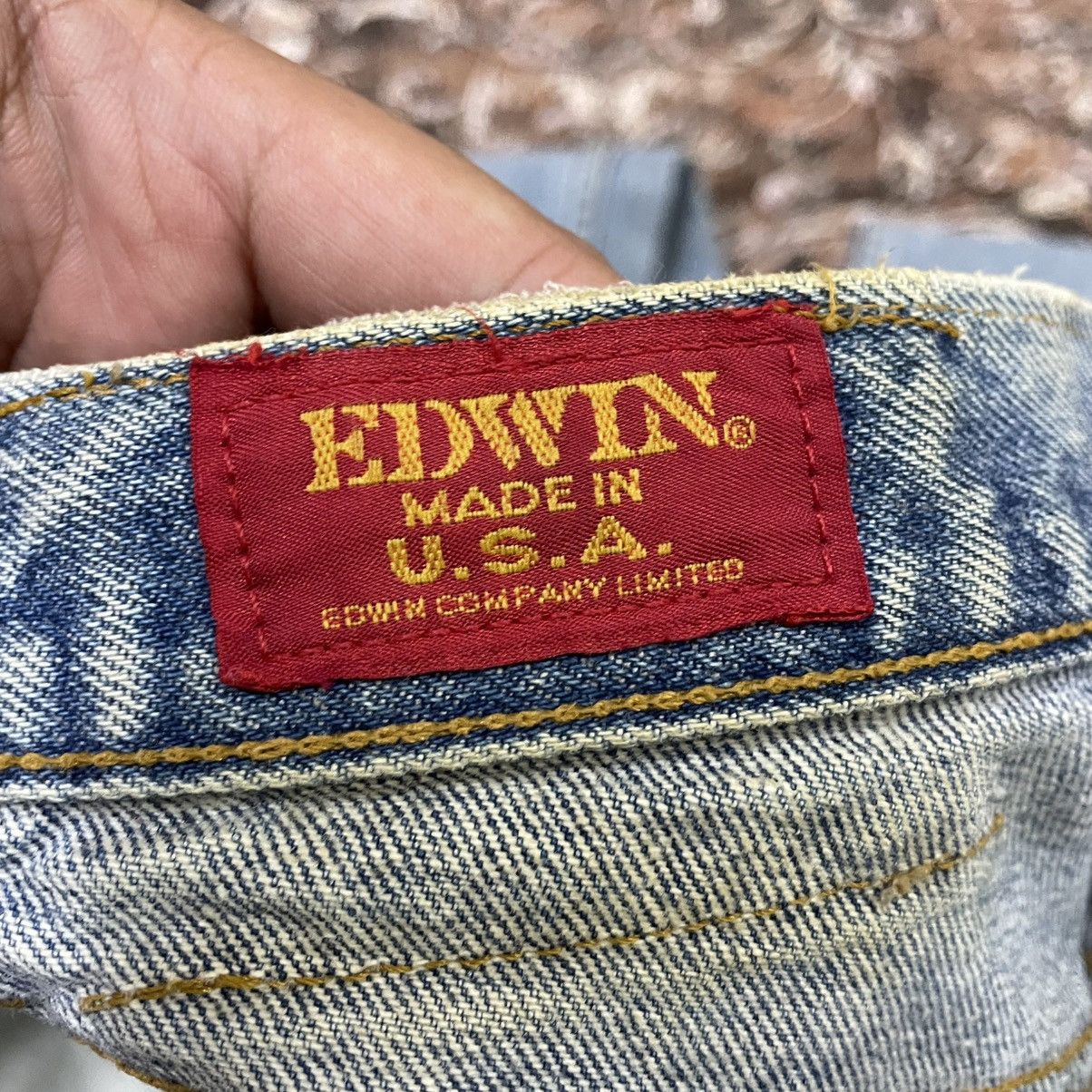 Edwin 🔥Vintage 80s Edwin USA Made Stoned Washed Dirty Denim Jeans Size US 29 - 13 Thumbnail