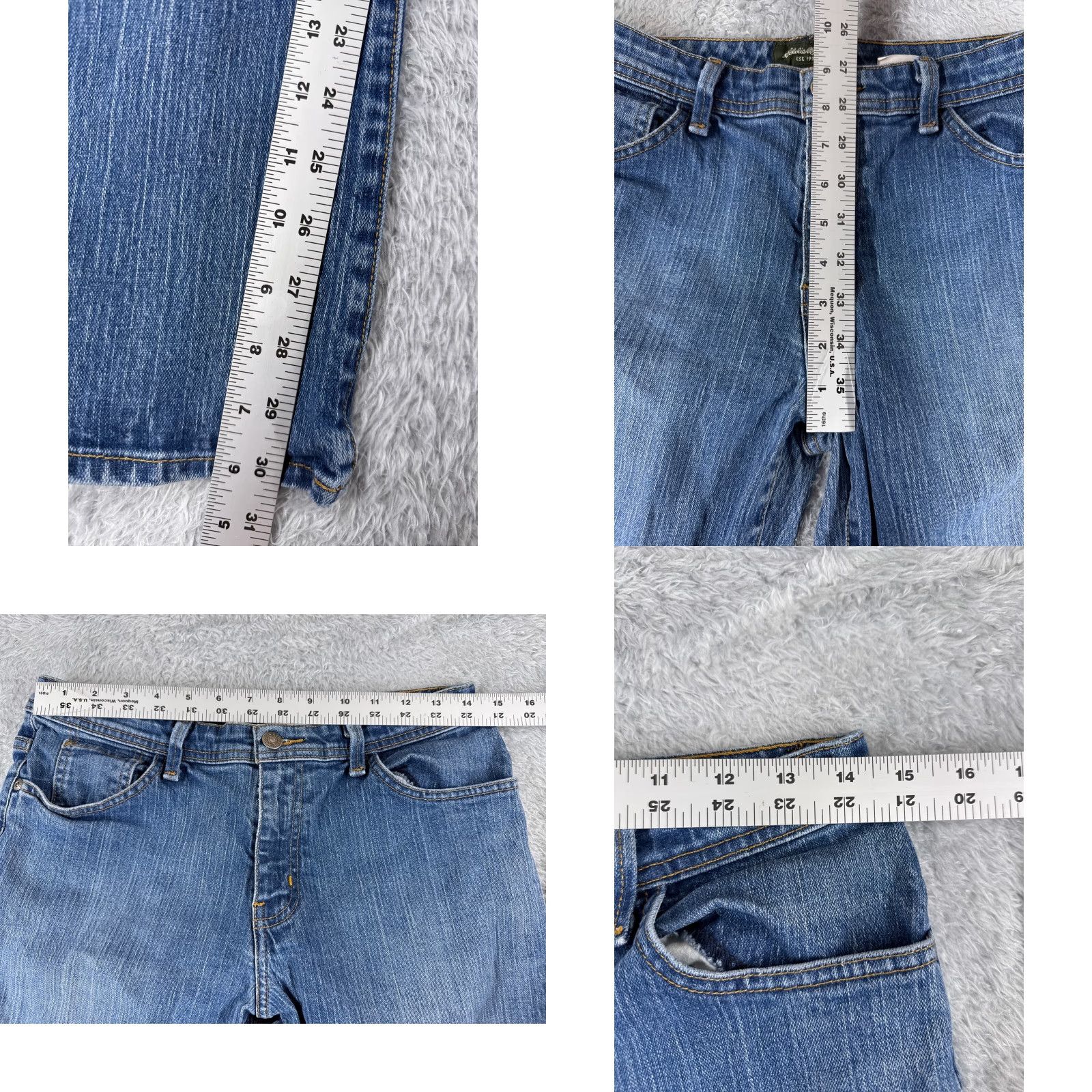 Eddie Bauer Eddie Bauer Jeans Womens 8 Blue Denim Bootcut Mid Rise 28x30 Cotton Jeans Shaping Size 30" / US 8 / IT 44 - 8 Thumbnail