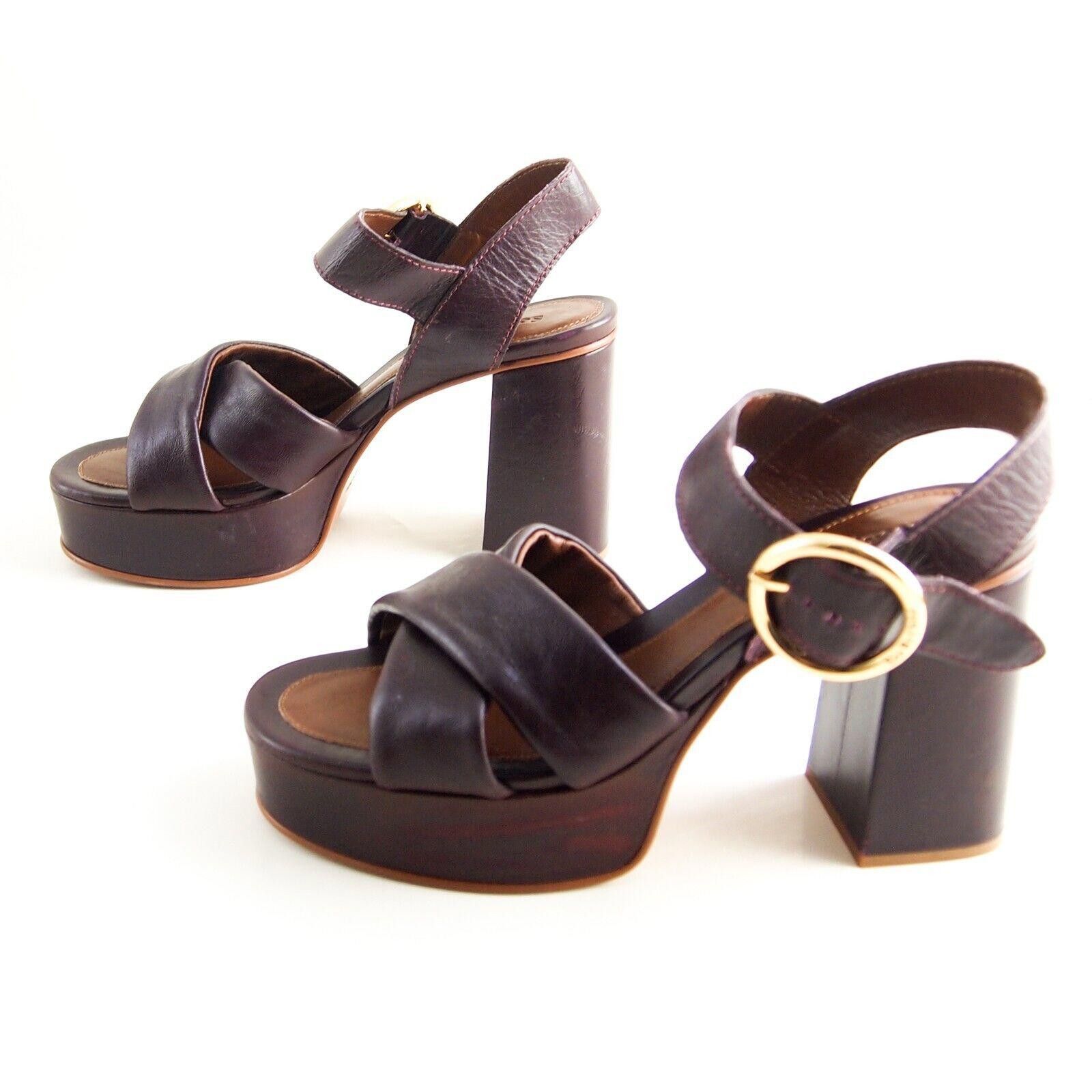 See by Chloe See by Chloe Lyna Sandals Heels Burgundy Leather EU 41 US 11 Size US 11 / IT 41 - 2 Thumbnail