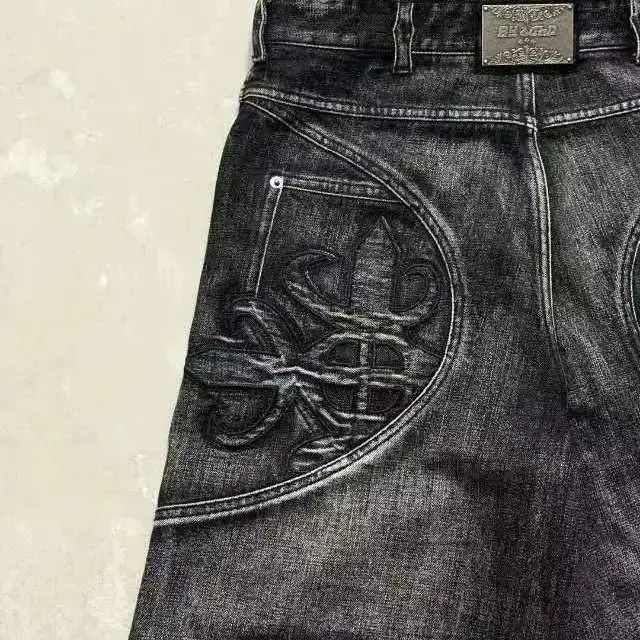 Japanese Brand Vintage embroidered jeans men's tide street relaxed Size US 32 / EU 48 - 6 Thumbnail
