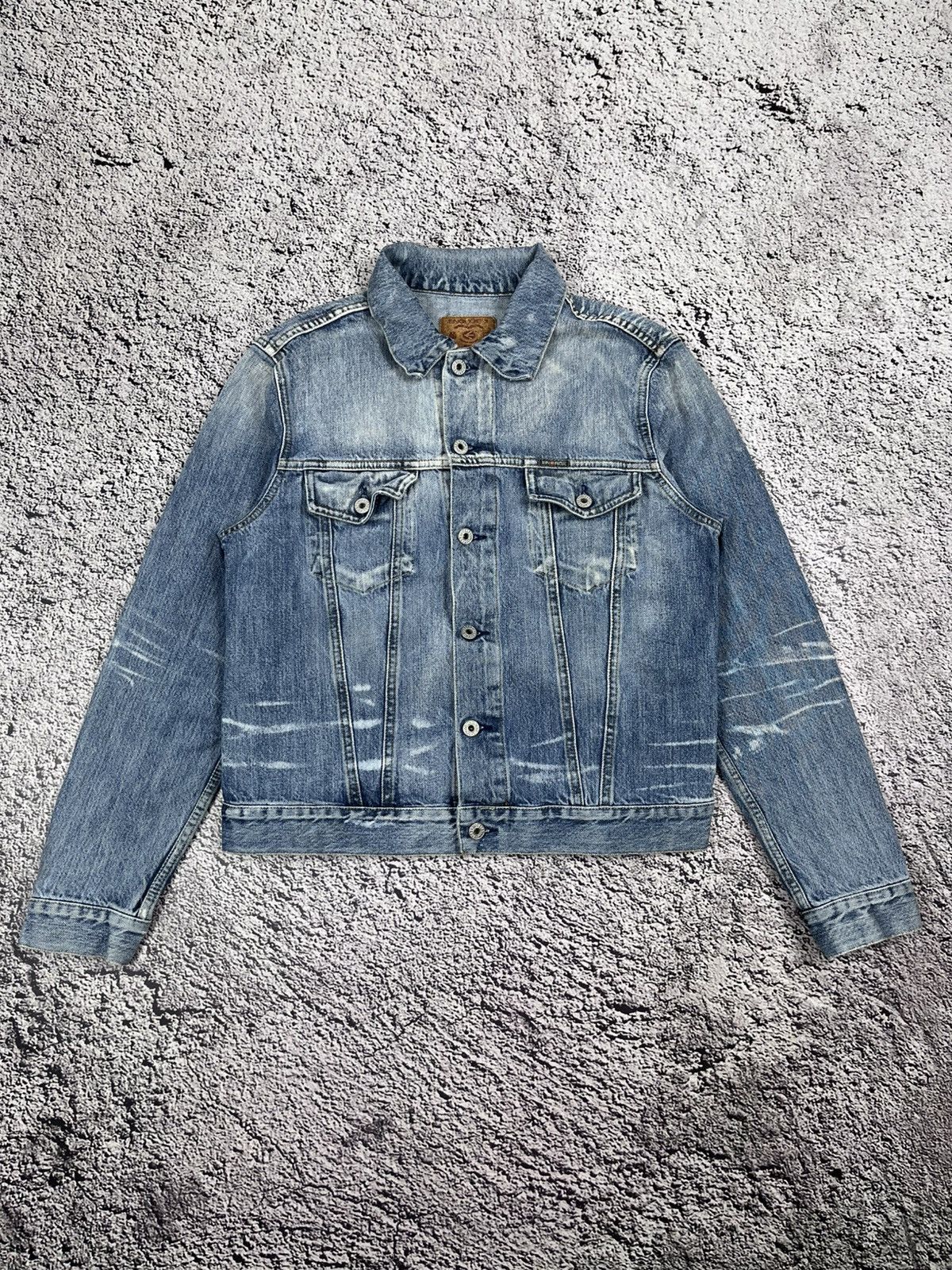 Vintage Y2K Energie By Sixty Nirvana Smiley Denim Jacket M