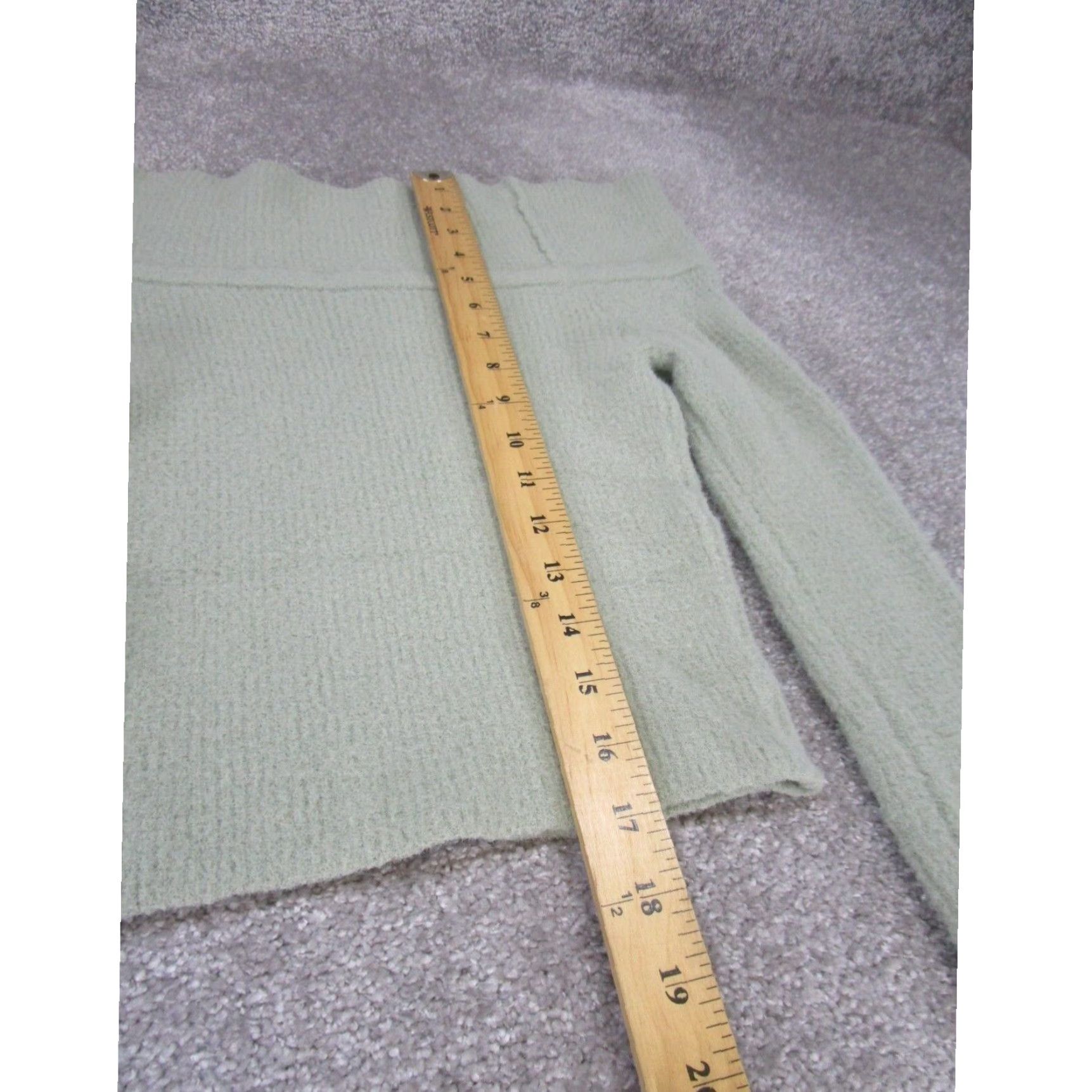 American Eagle Outfitters American Eagle Sweater Womens Small Green Ribbed Off Shoulder Fleece Size S / US 4 / IT 40 - 4 Thumbnail