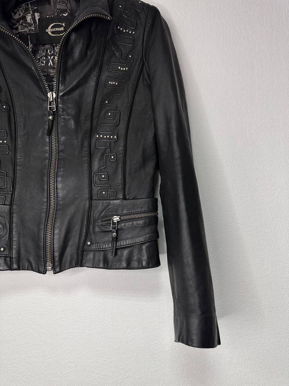Roberto Cavalli Roberto Cavalli Leather Jacket Women’s XS Black Lambskin Y2K Size XS / US 0-2 / IT 36-38 - 13 Thumbnail