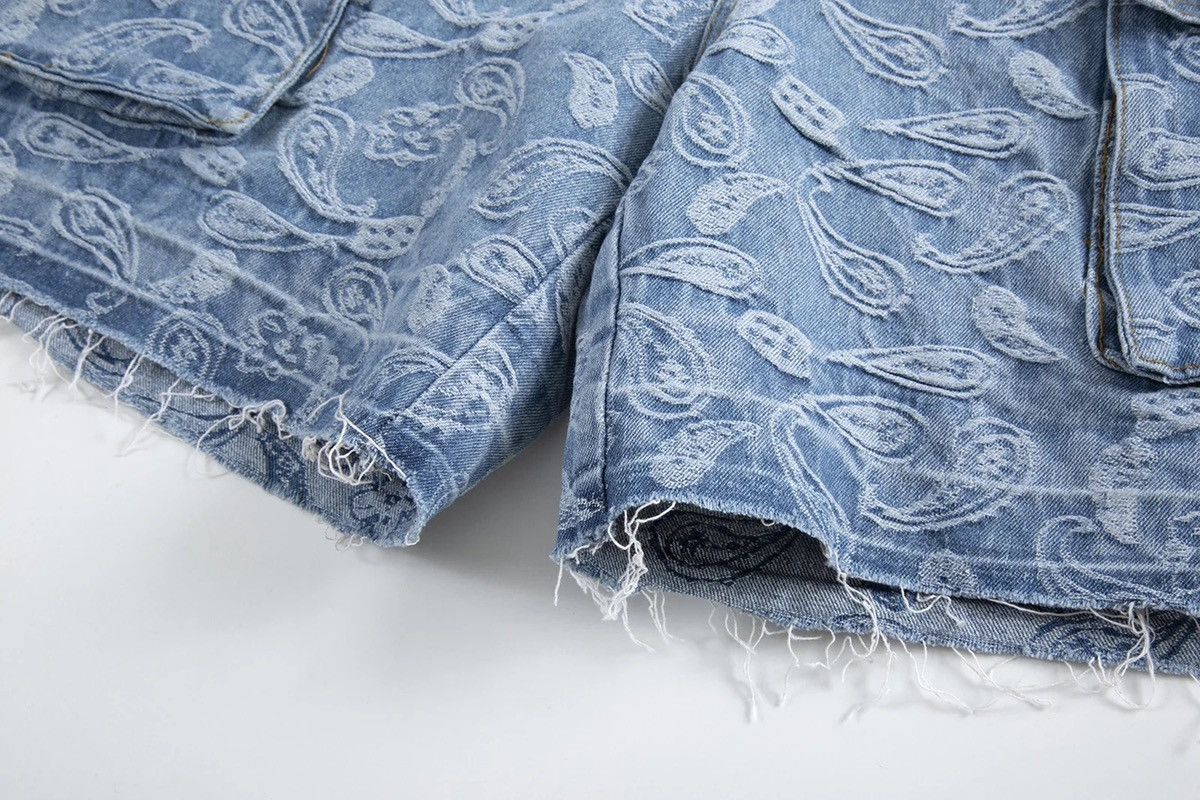 Other Printed Cashew Flower Pocket Summer Shorts Size US 30 / EU 46 - 5 Thumbnail
