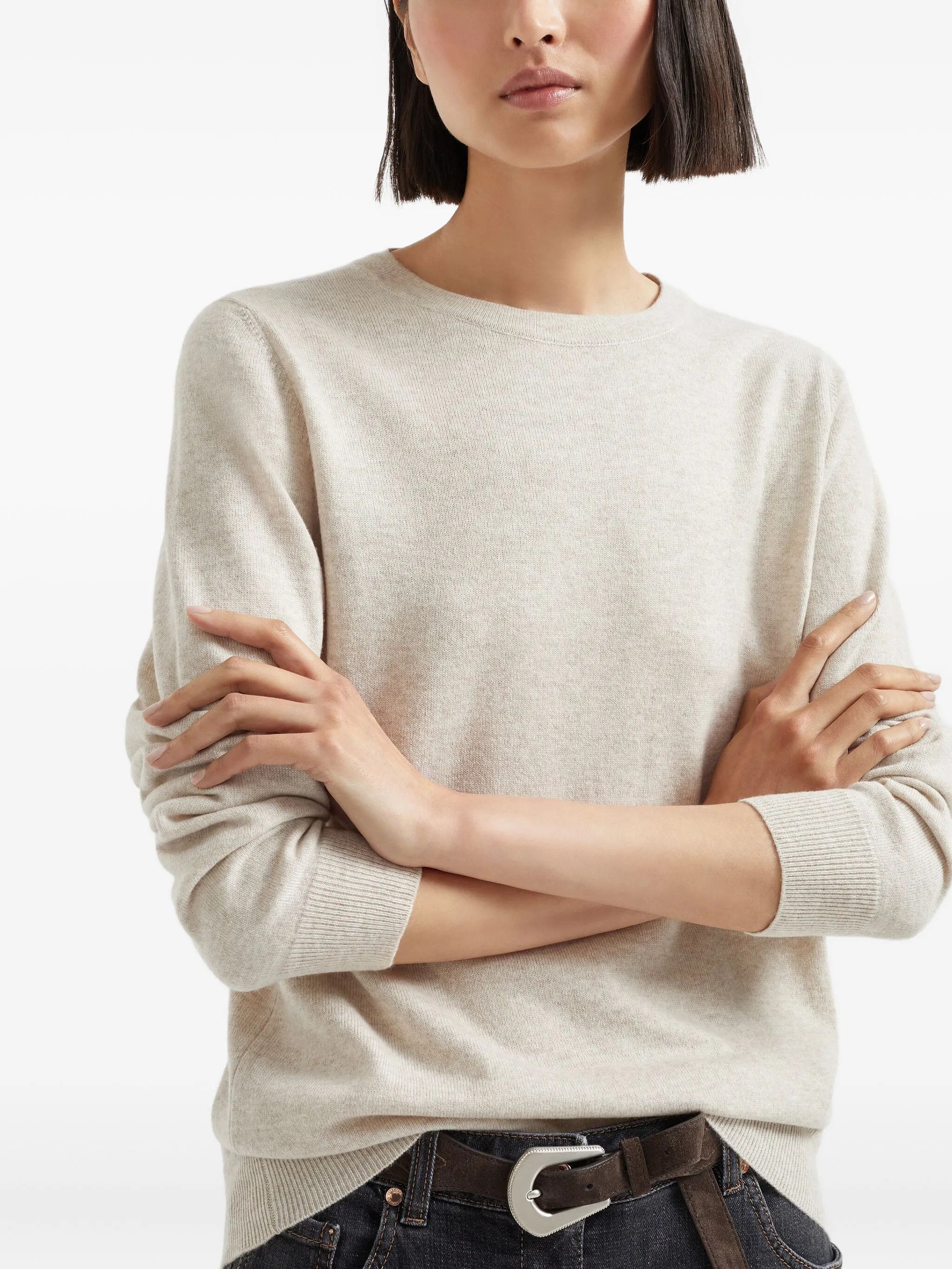 o1w1db10825 Cashmere Sweater in Beige/Khaki