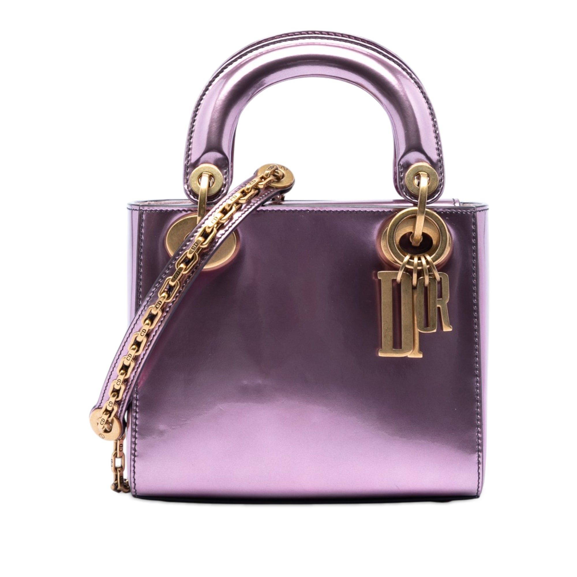 Dior Mini Metallic Patent Lady Dior Size ONE SIZE - 1 Thumbnail