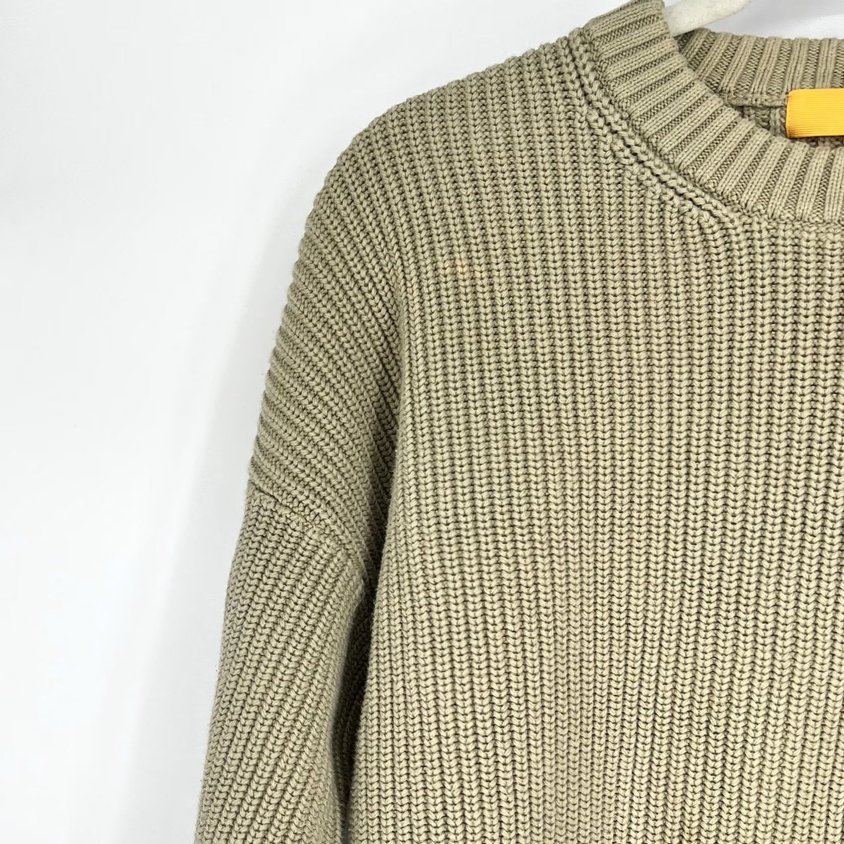 Vintage Yellow Label Co. Chunky Knit Pullover Sweater Beige XS Unisex Adults Small? Size XS / US 0-2 / IT 36-38 - 4 Thumbnail